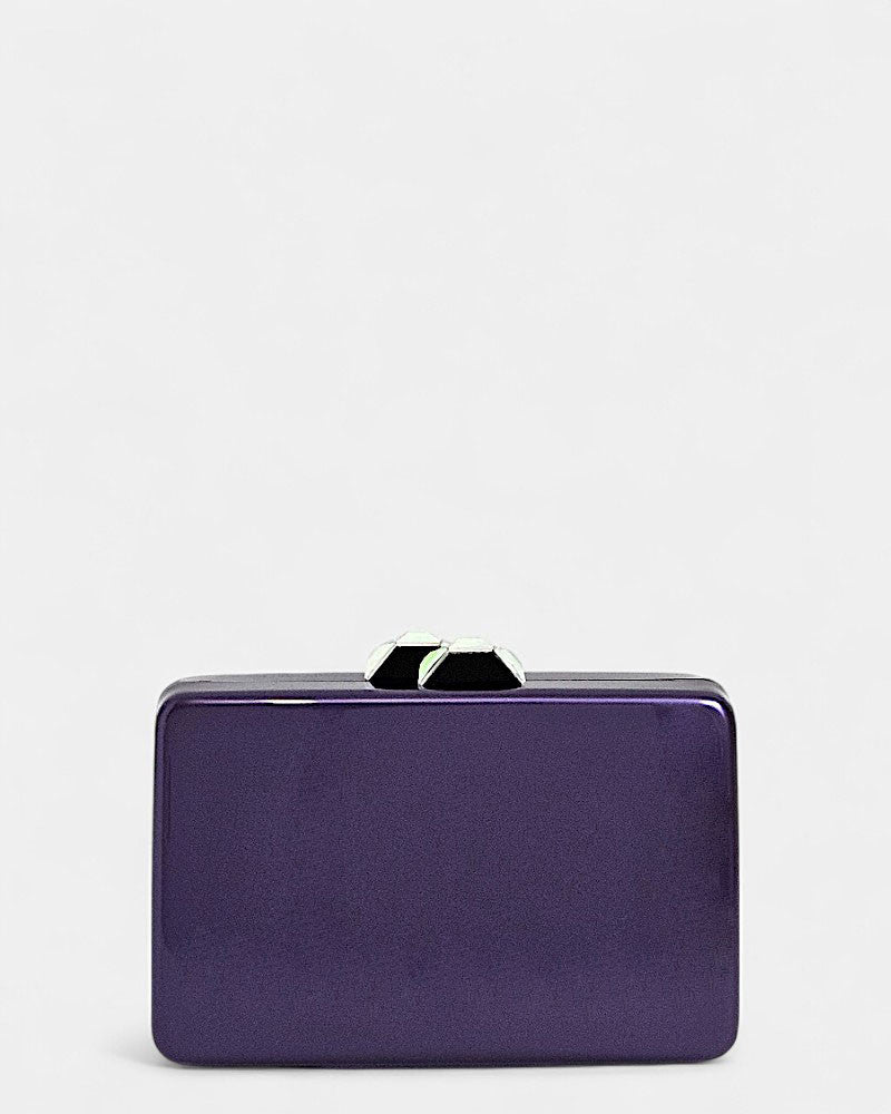 Bolsito de fiesta con cadena Éclat Prune