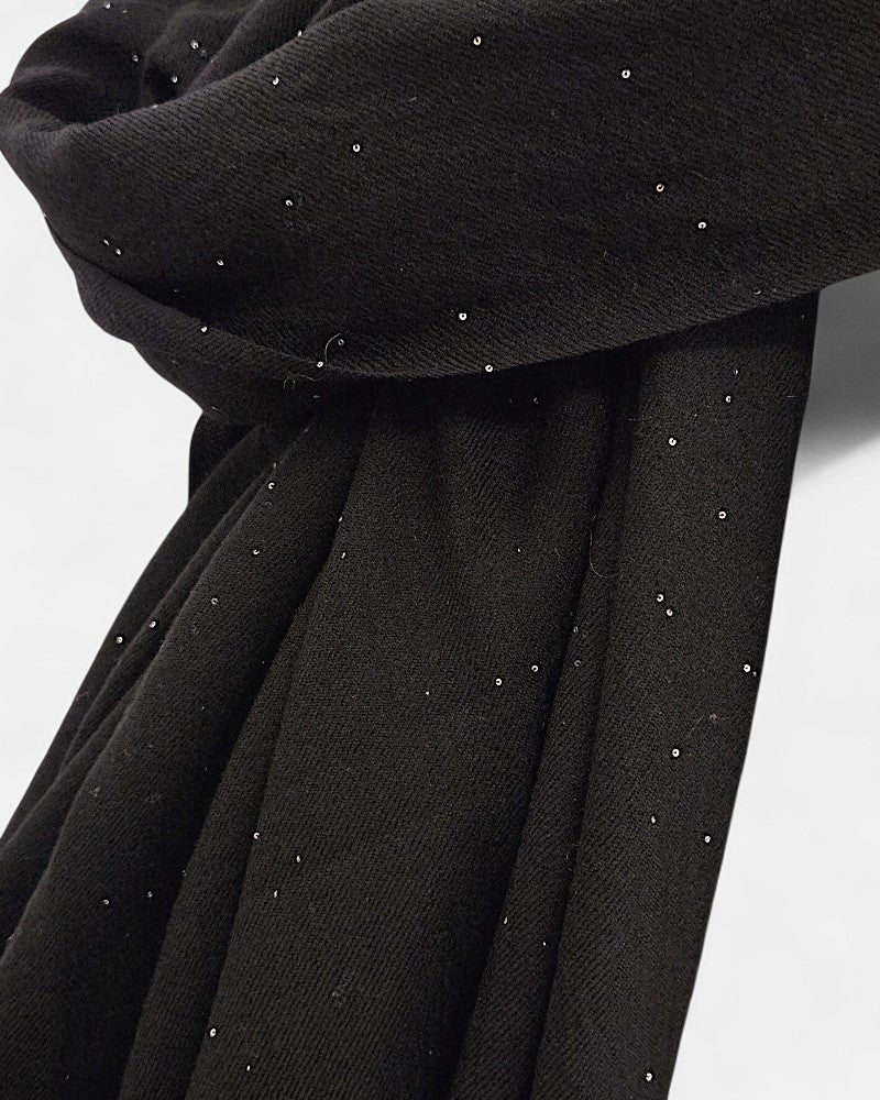 Fular casmere negro Raissa