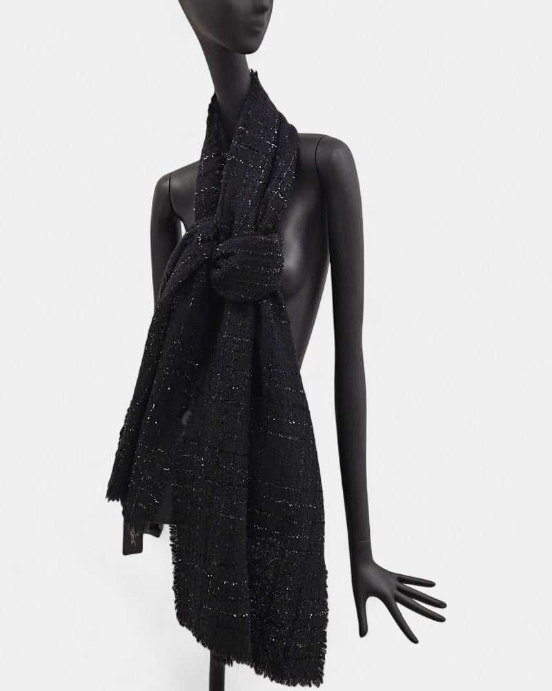 Fular de lana Adrienne negro