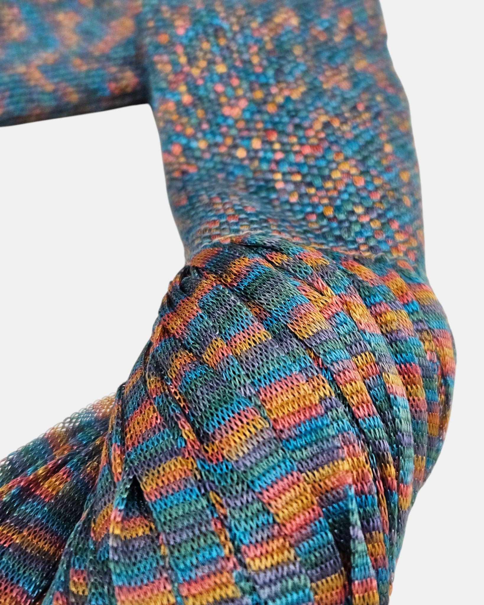 Collar de Seda Artesanal azul y cobre