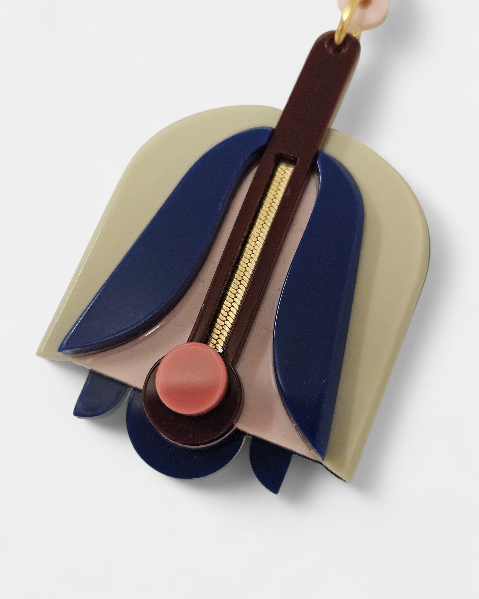 Pendientes Flor Geométrica Azul y rosa