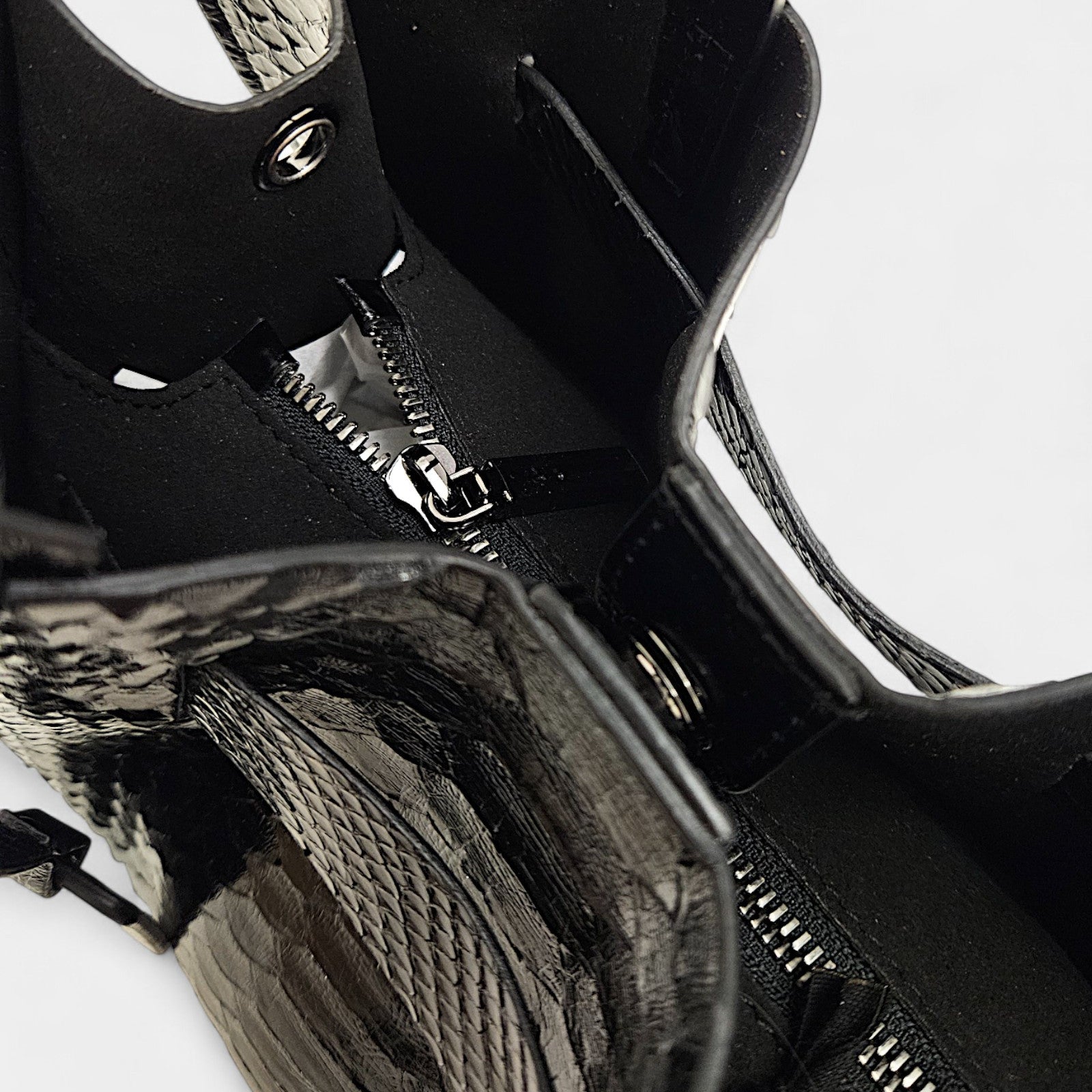 Bolso piel pitón Giada de mano