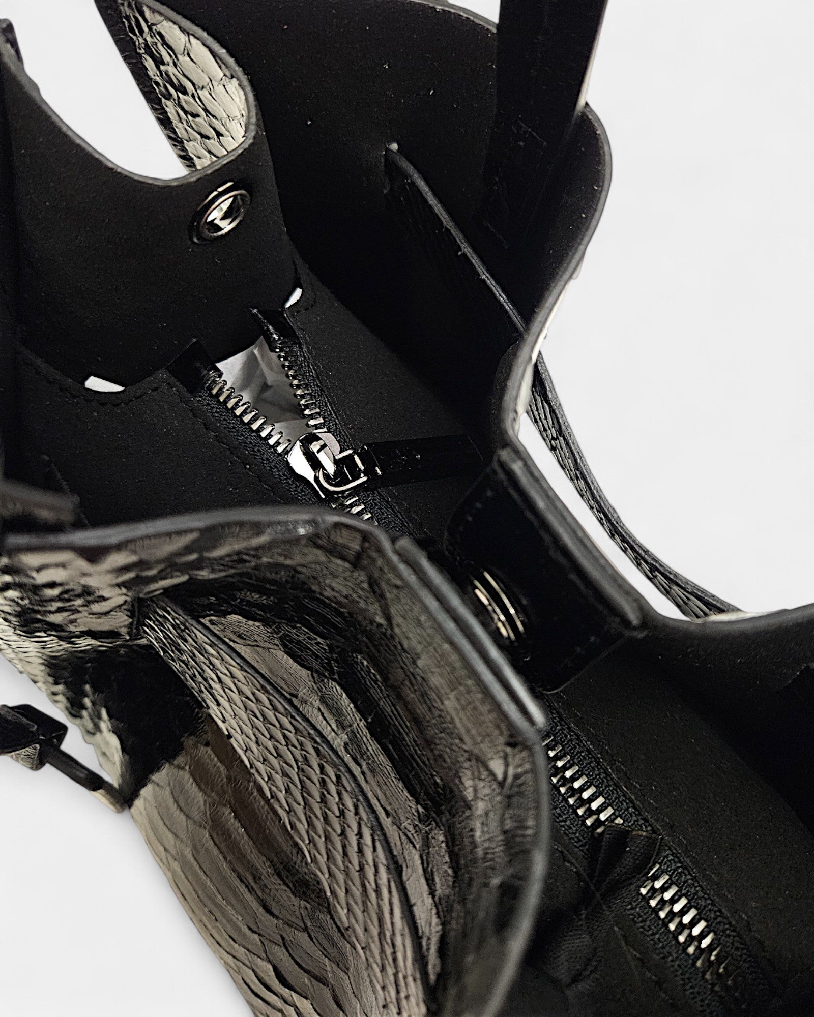 Bolso piel pitón Giada de mano