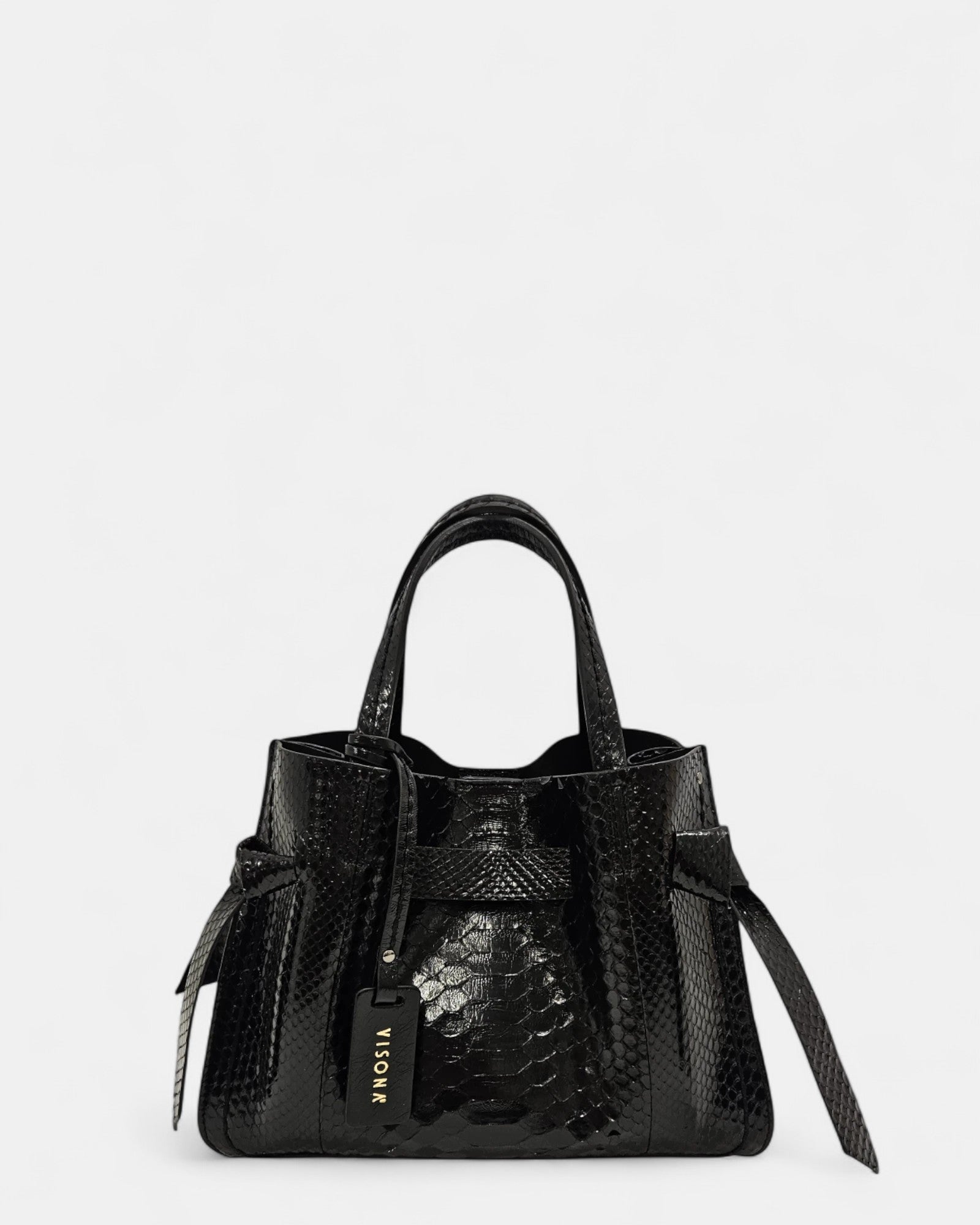 Bolso piel pitón Giada de mano