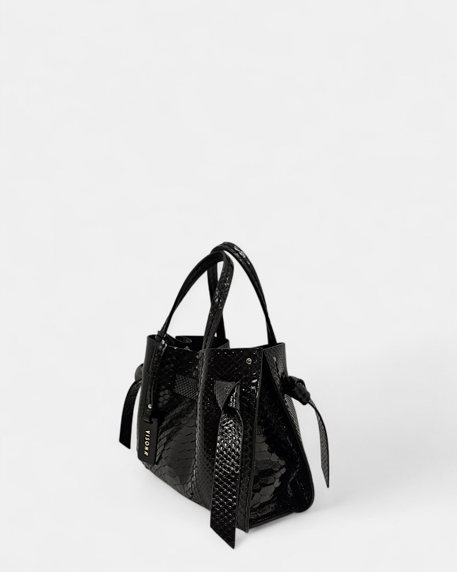 Bolso piel pitón Giada de mano