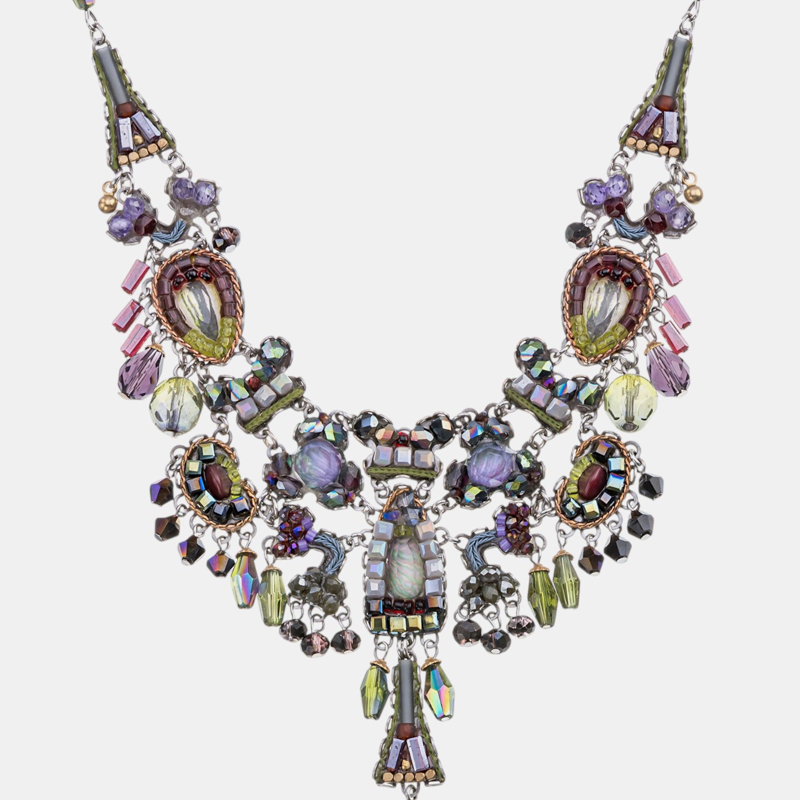 Collar esmalte y abalorio Mystery