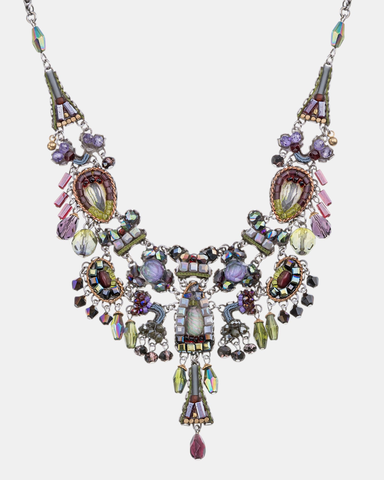 Collar esmalte y abalorio Mystery