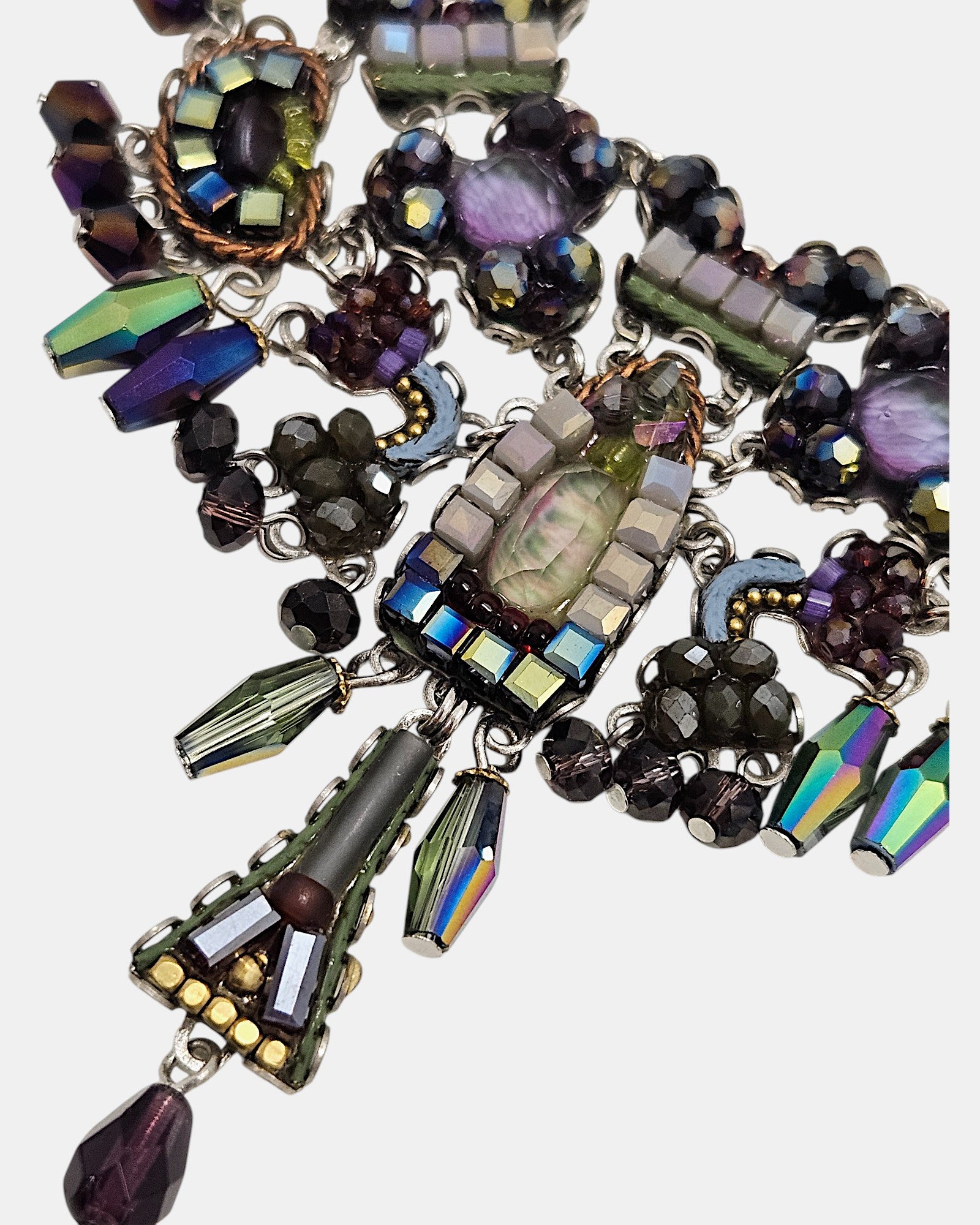 Collar esmalte y abalorio Mystery