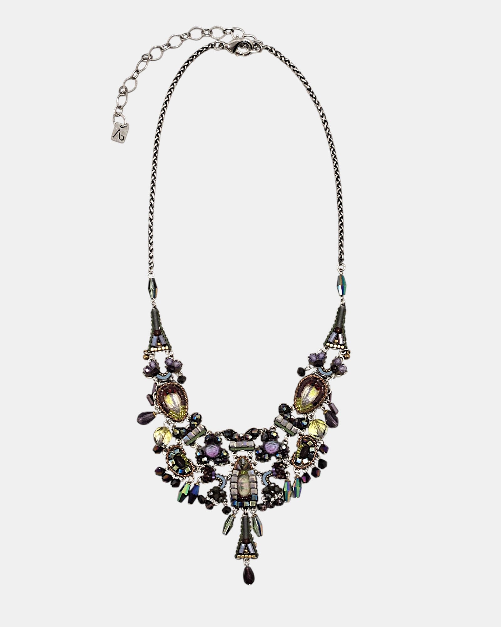 Collar esmalte y abalorio Mystery