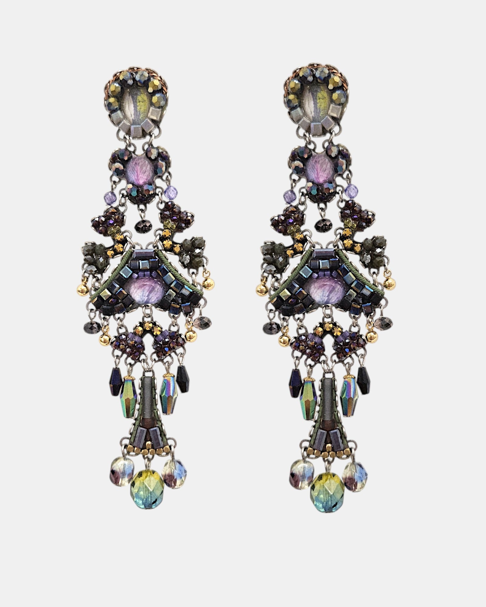 Pendientes largos Enigma multicolor