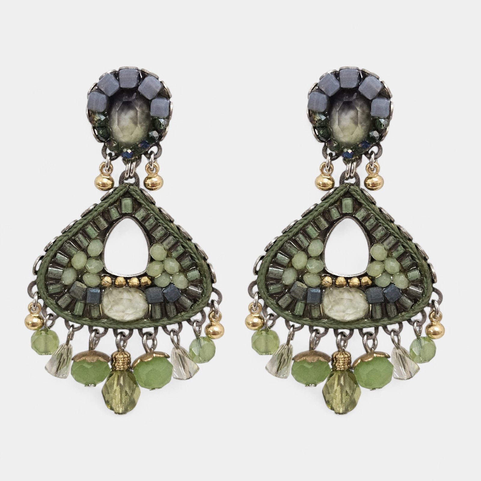 Pendientes verdes Eucaliptus