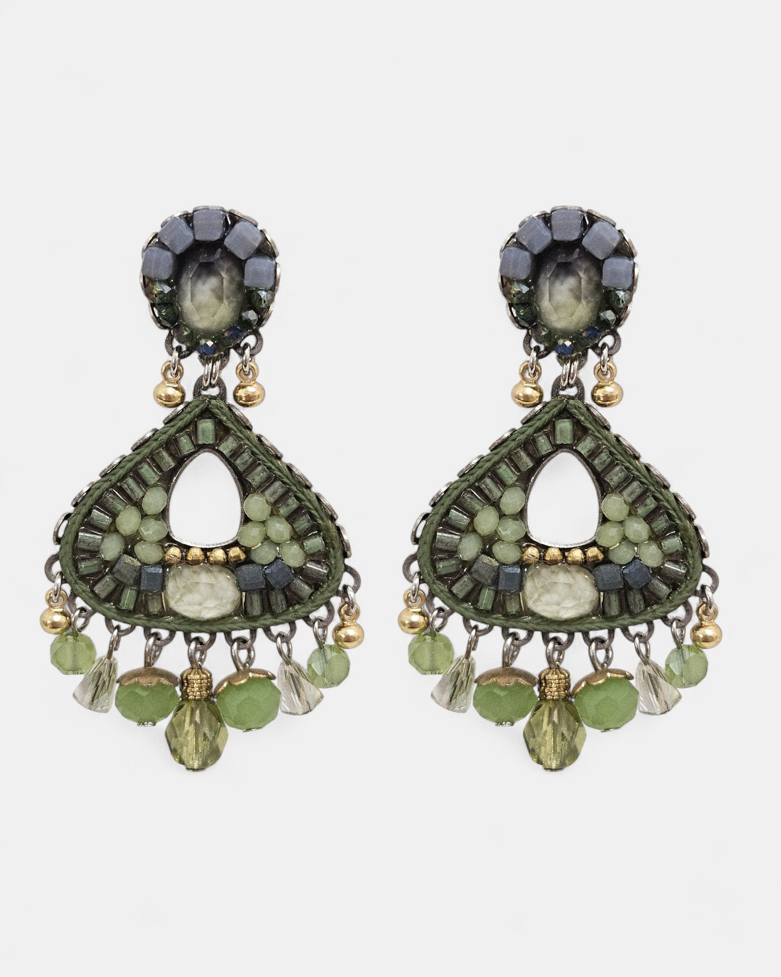 Pendientes verdes Eucaliptus