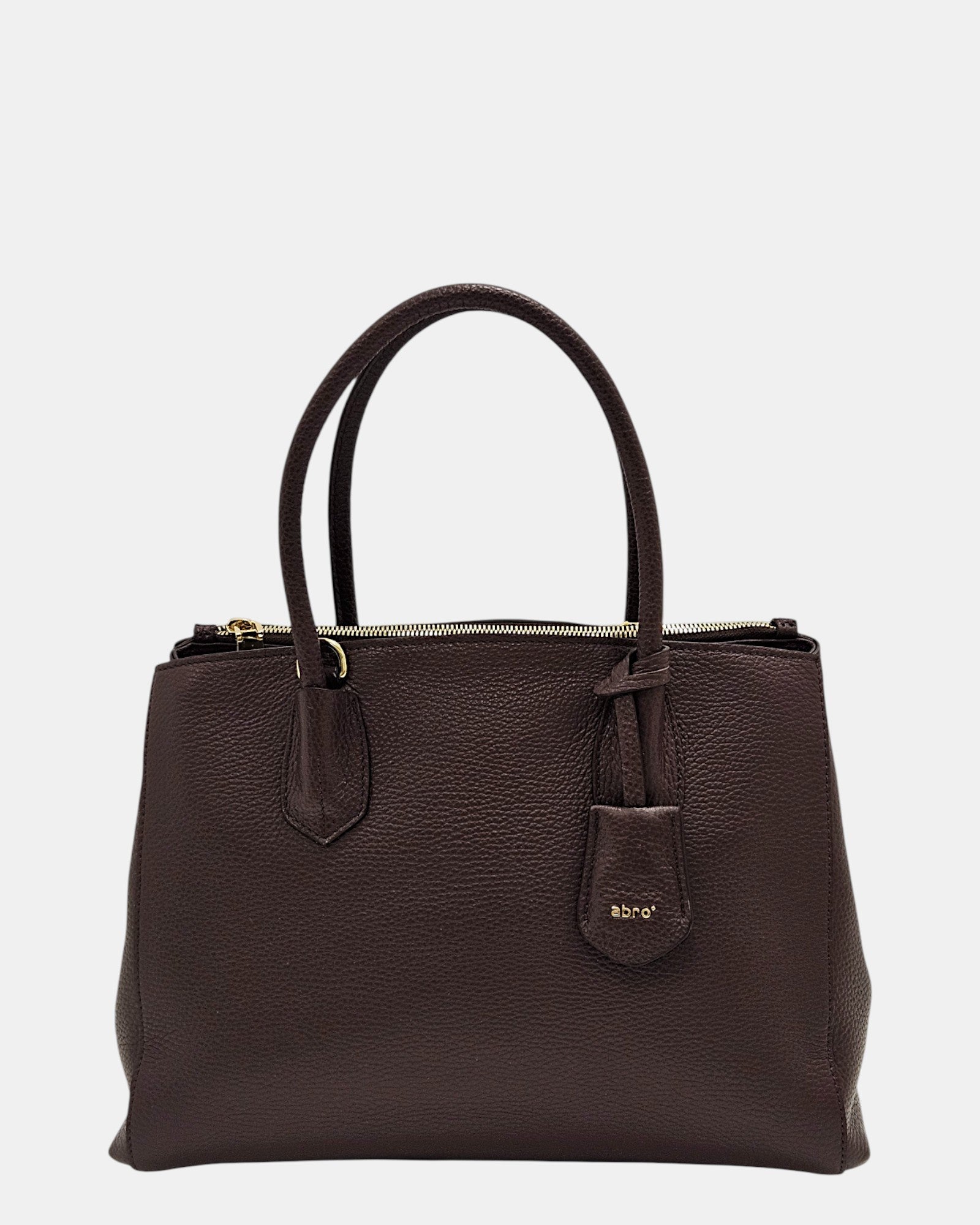 Bolso de Mano en Piel granate