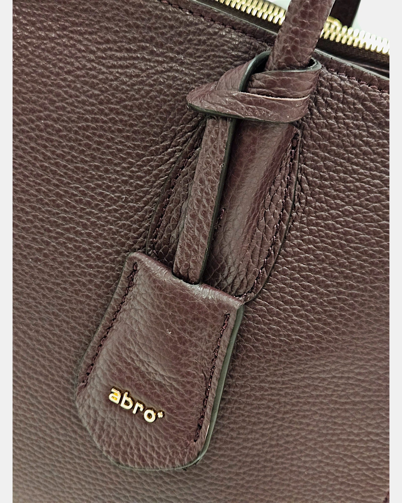 Bolso de Mano en Piel granate