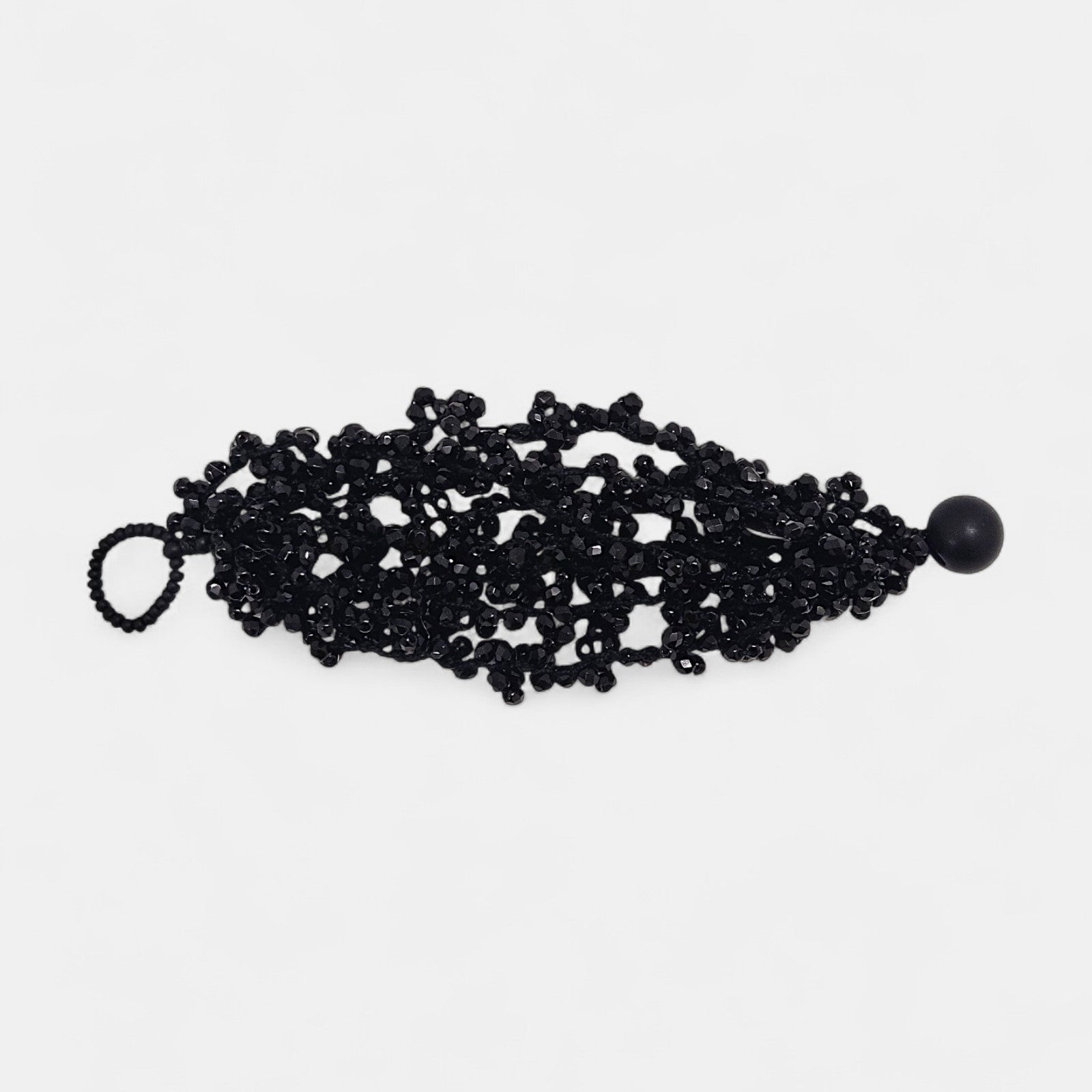 Pulsera Trama Obsidiana