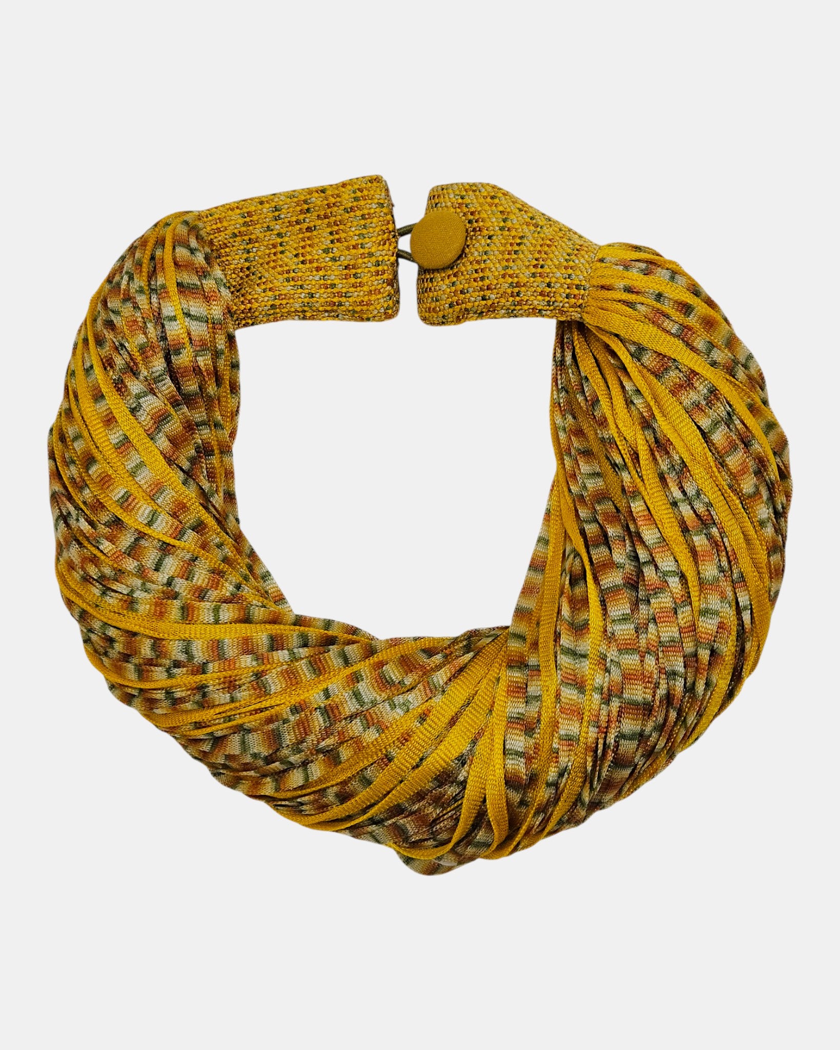 Collar seda jaspeado ocre