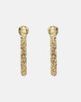 Pendientes Ginebra de Maria e Luisa en plata bañada en oro con grabado en relief.