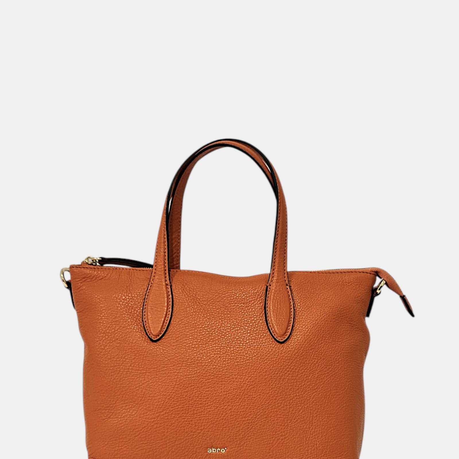 Shopper de piel Olivia naranja