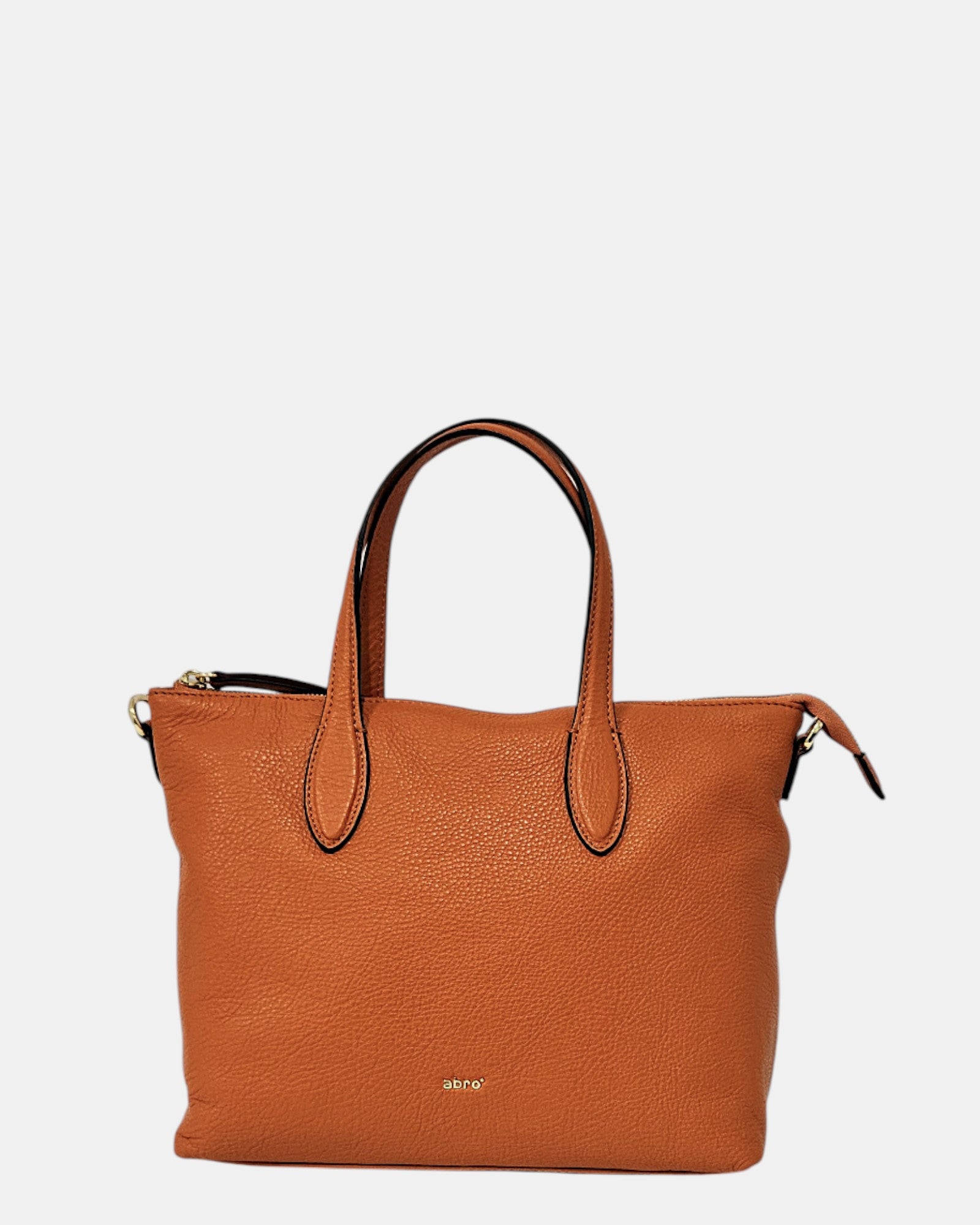 Shopper de piel Olivia naranja