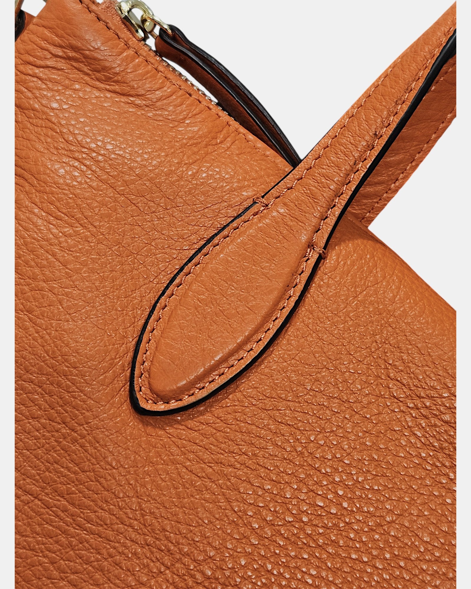 Shopper de piel Olivia naranja
