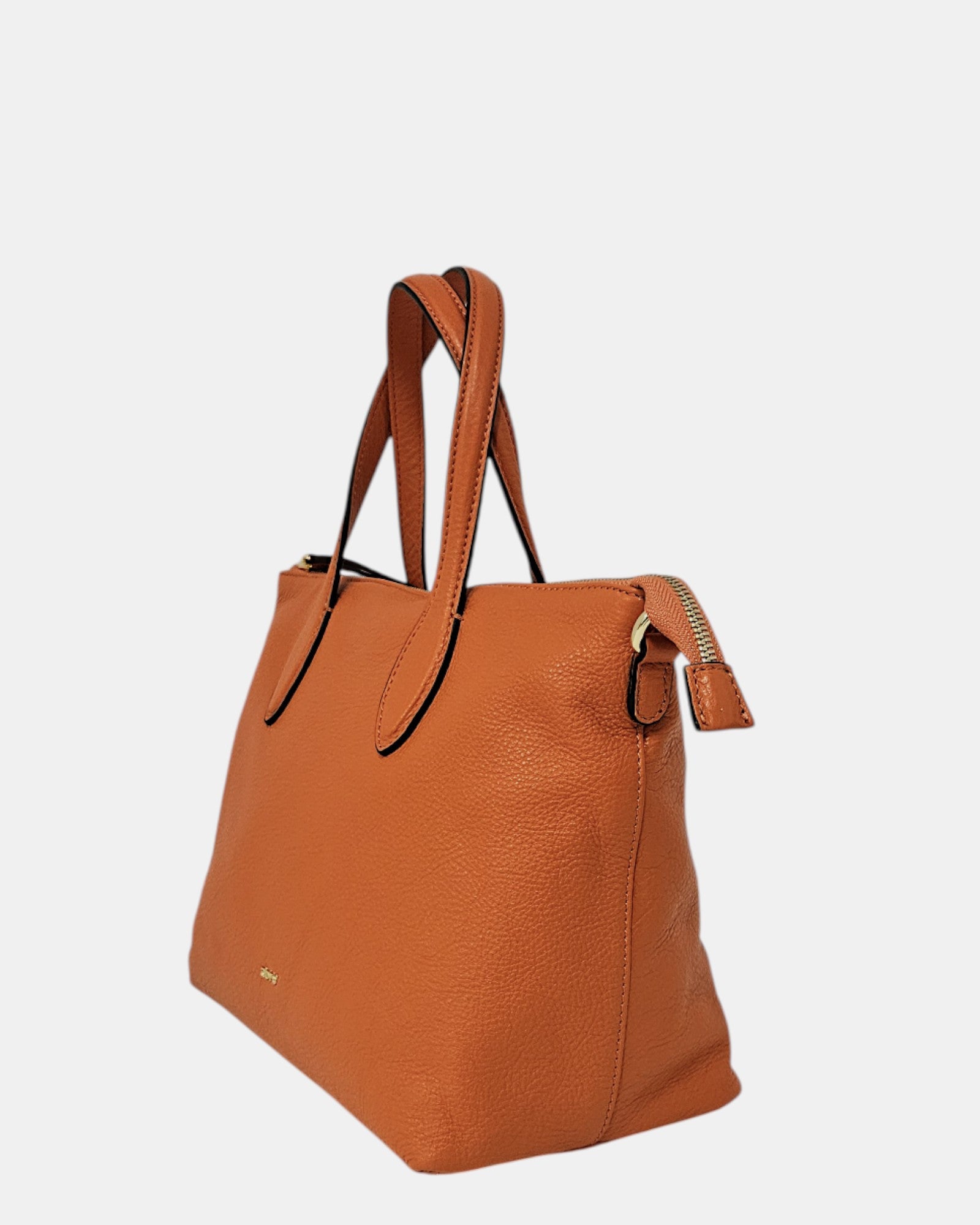 Shopper de piel Olivia naranja