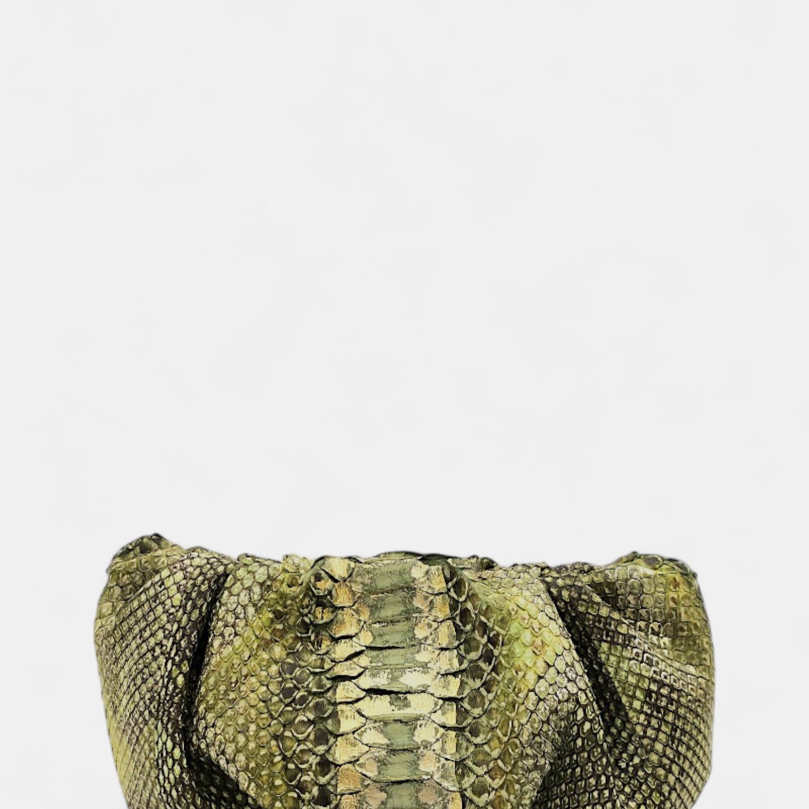 Pochette piel de serpiente verde