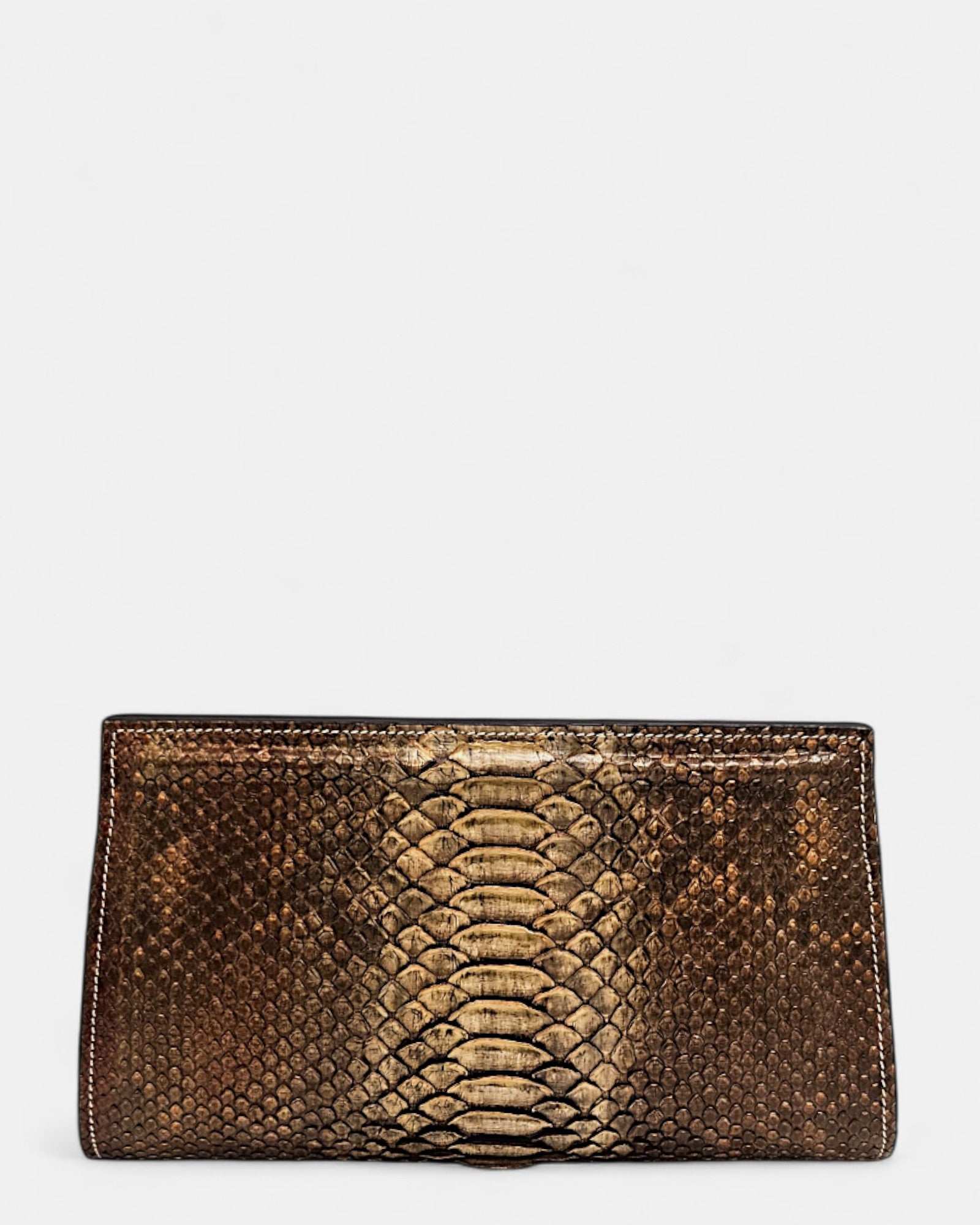 Bolso Clutch Pitón marrón Hera