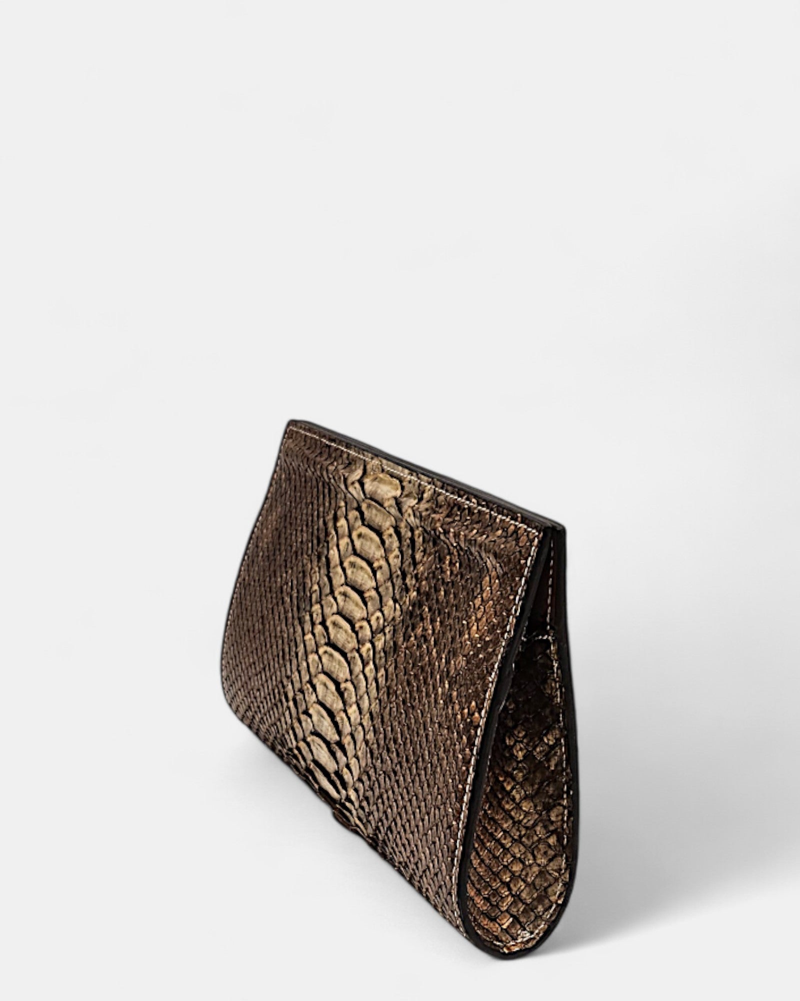 Bolso Clutch Pitón marrón Hera