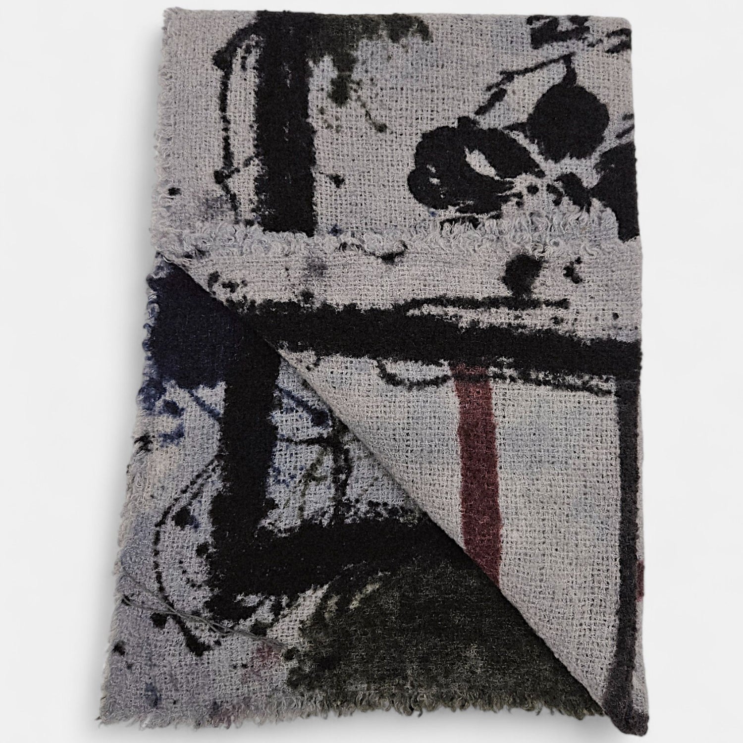 Fular estampado abstracto gris