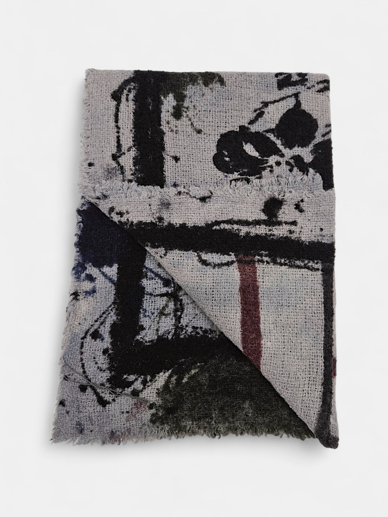 Fular estampado abstracto gris