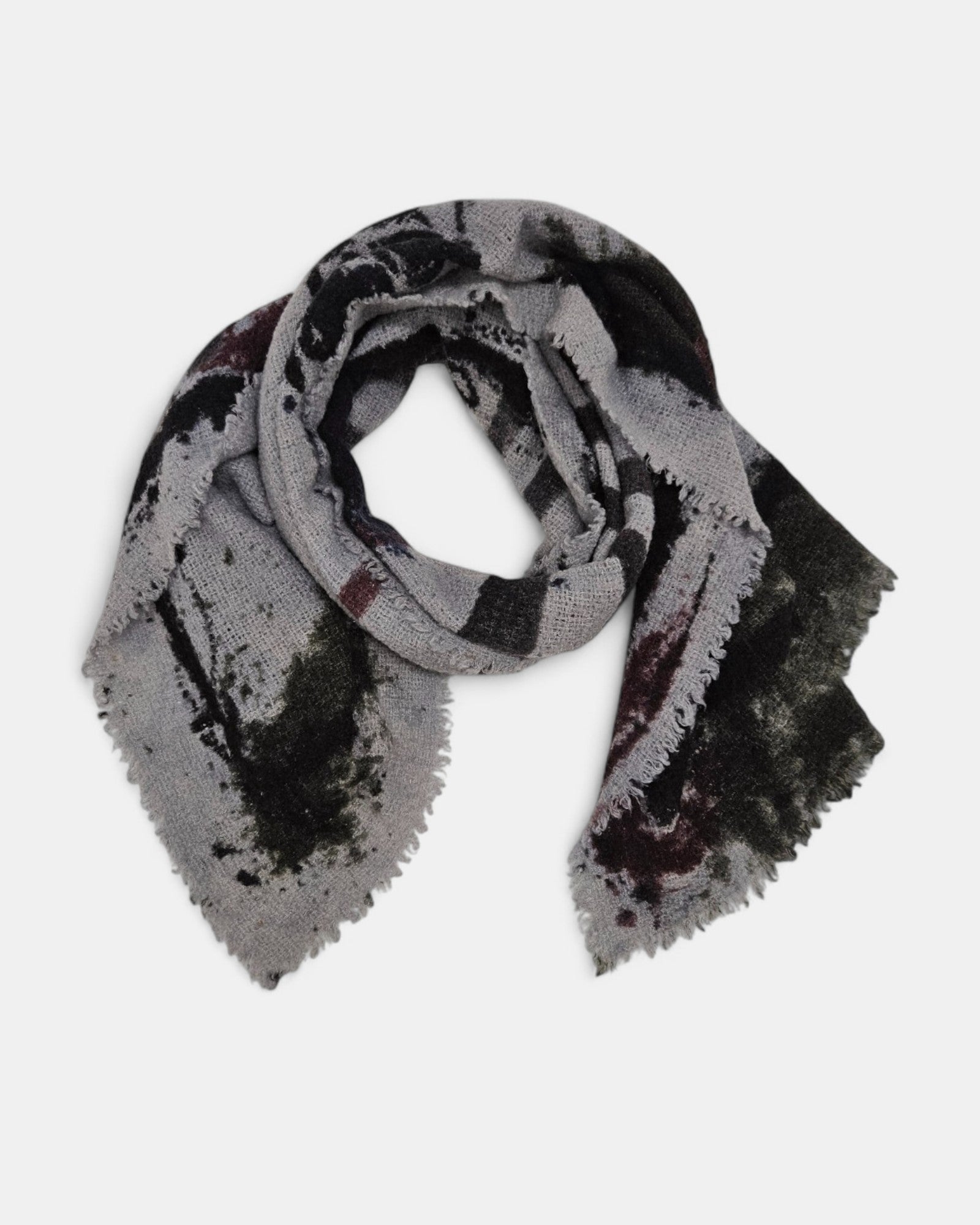 Fular estampado abstracto gris