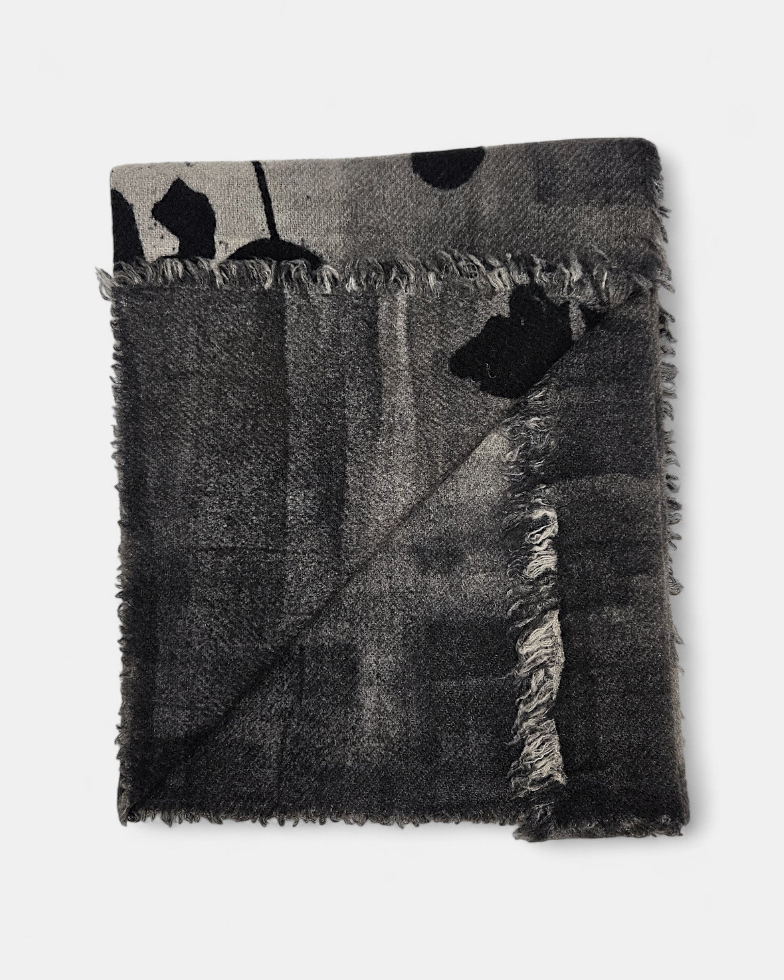 Fular floral Cashmere y lana gris Marlon