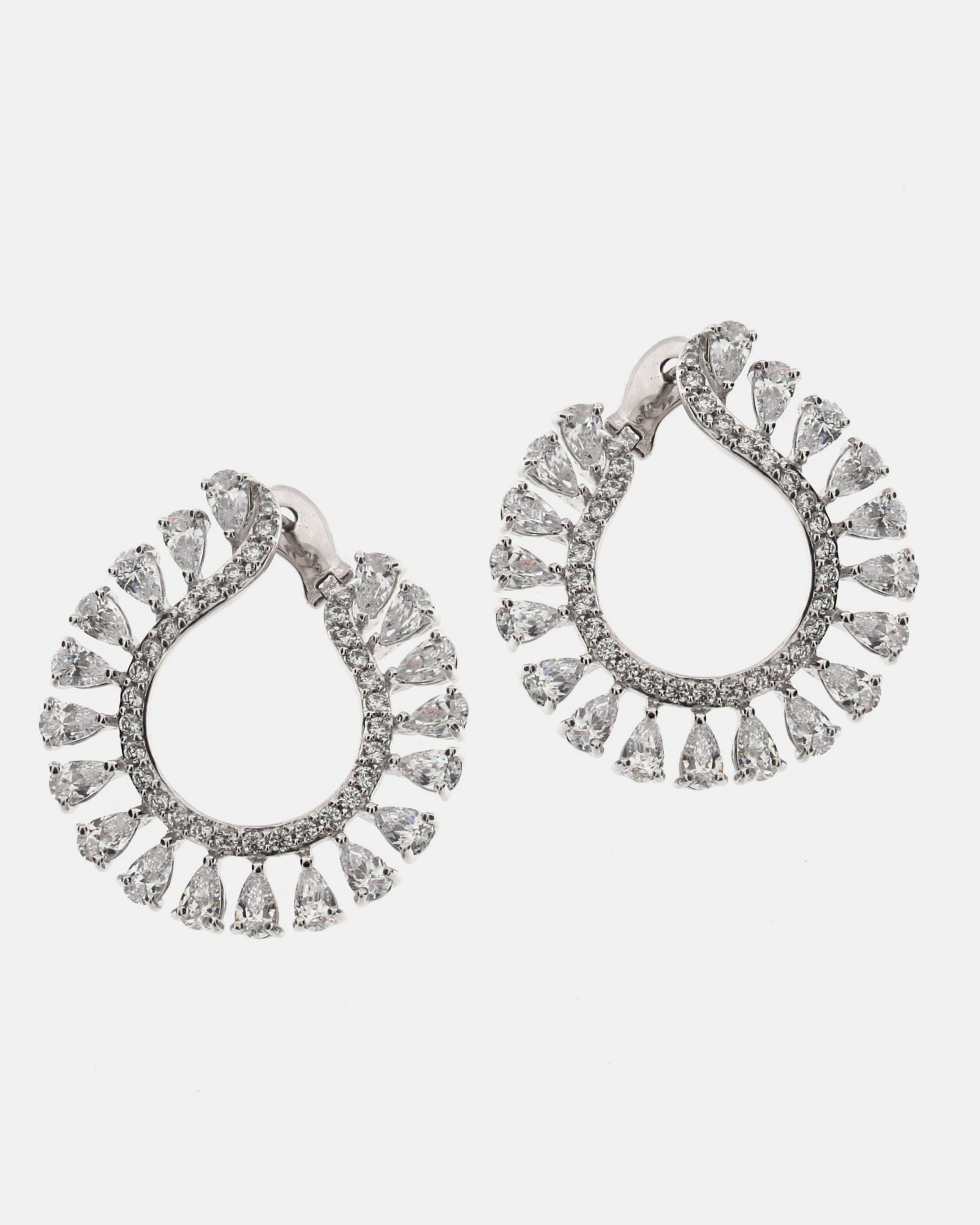 Pendientes plata y zirconita aro frontal