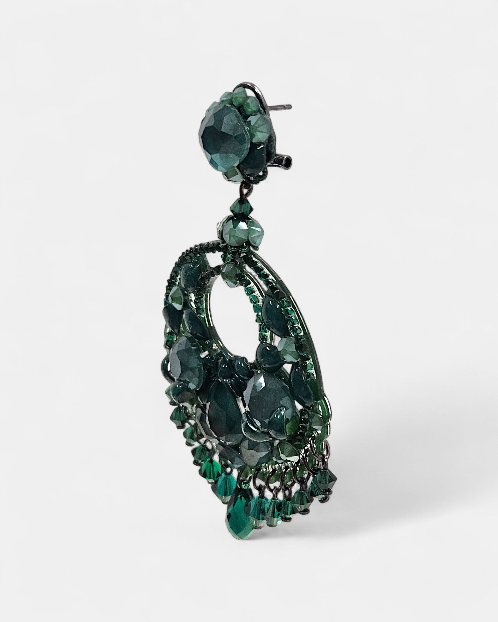 Swarovski Royal green hoop earrings