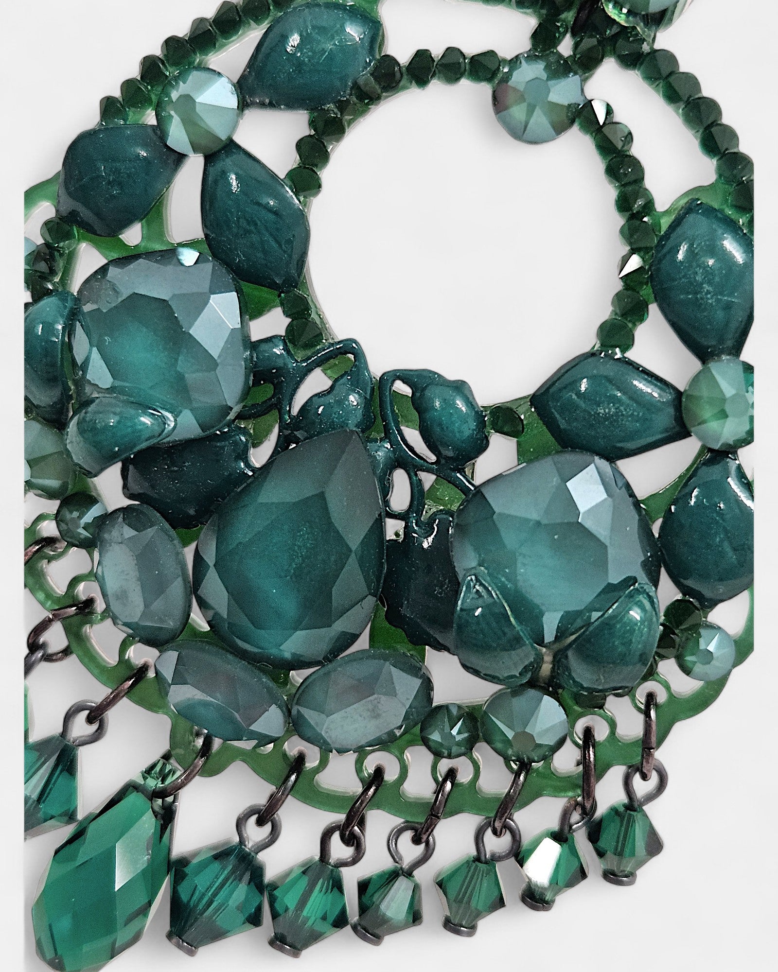 Swarovski Royal green hoop earrings