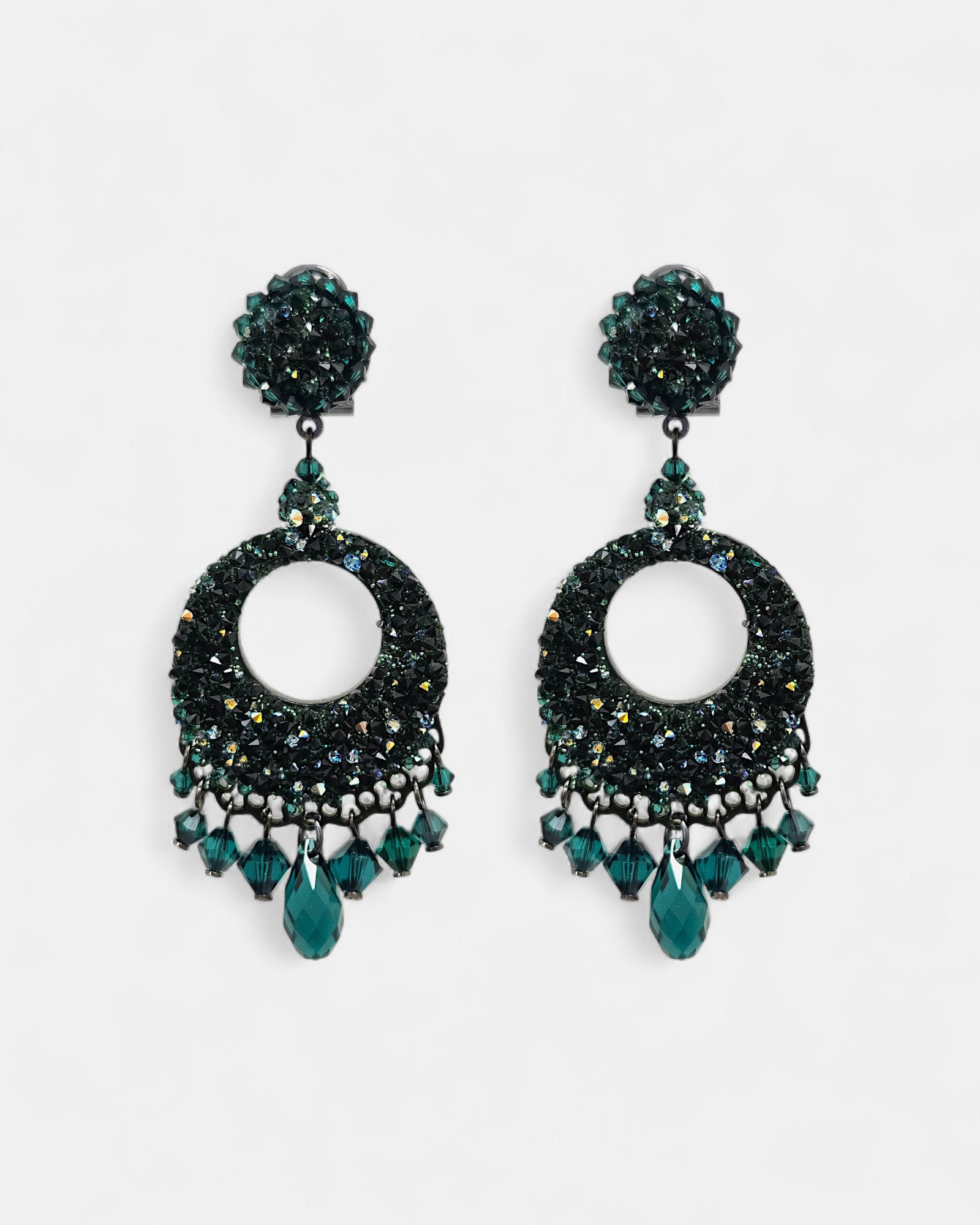 Pendientes Stellar Green de swarovski