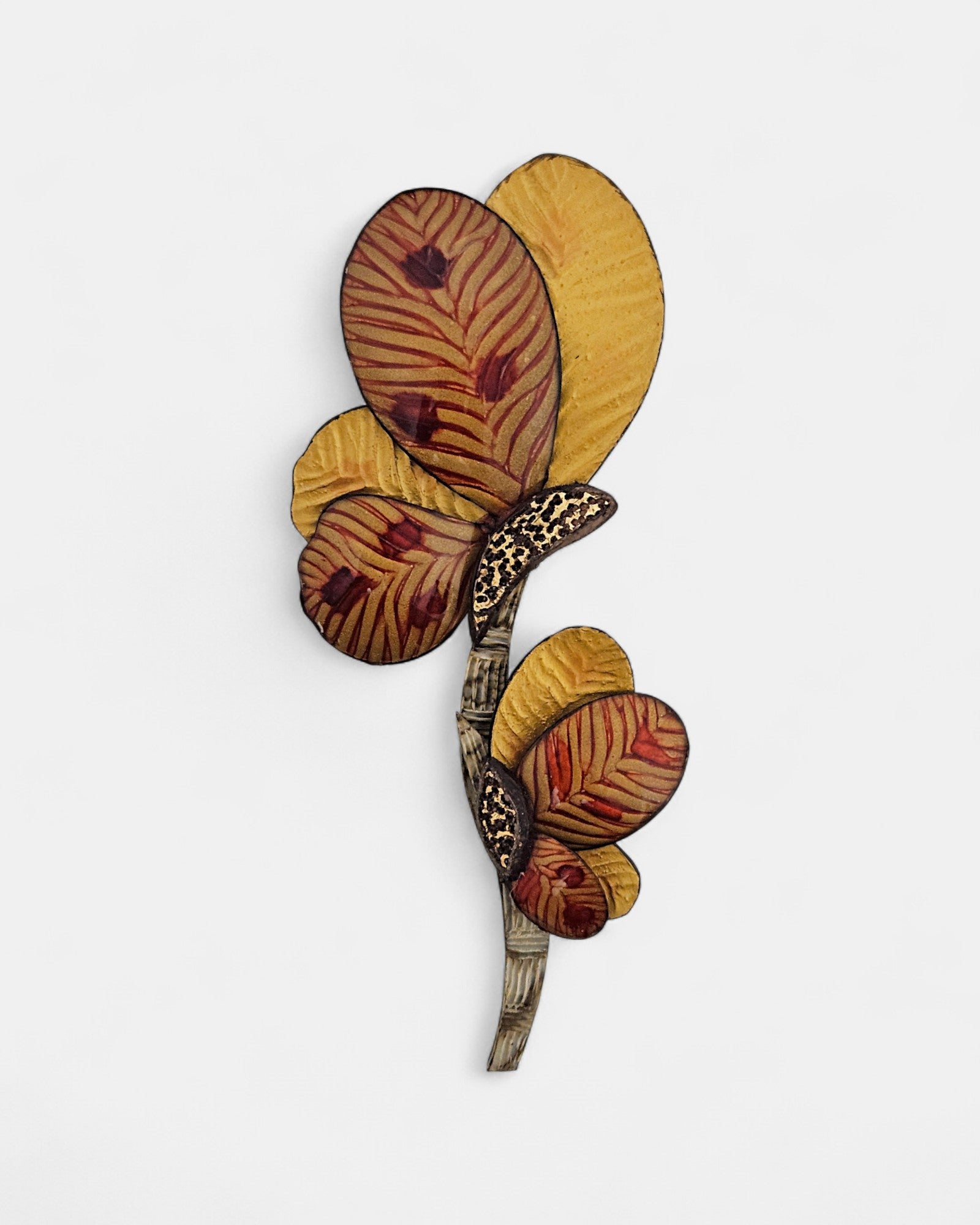 Broche Mamie naranja en resina Ciléa