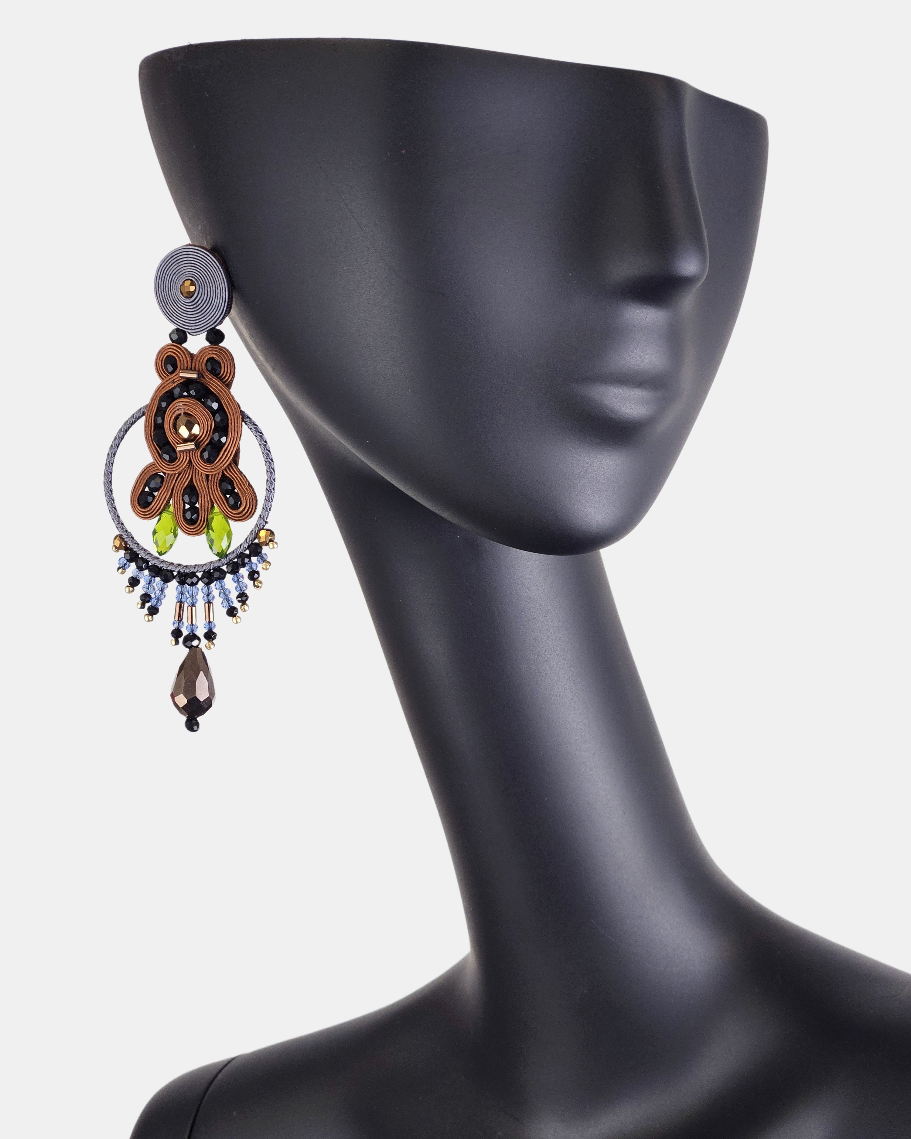 Pendientes largos Saint Honore Choco