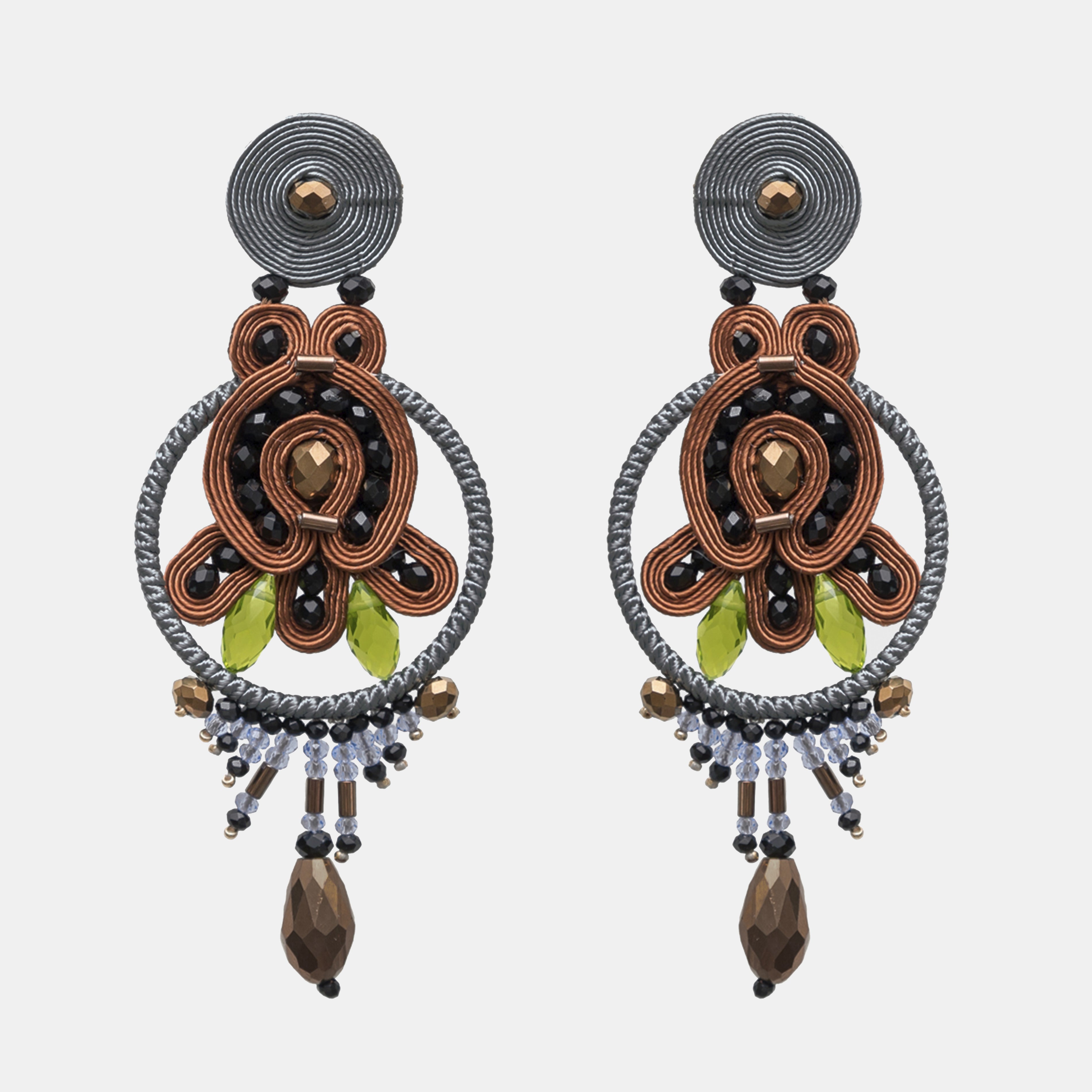Pendientes largos Saint Honore Choco