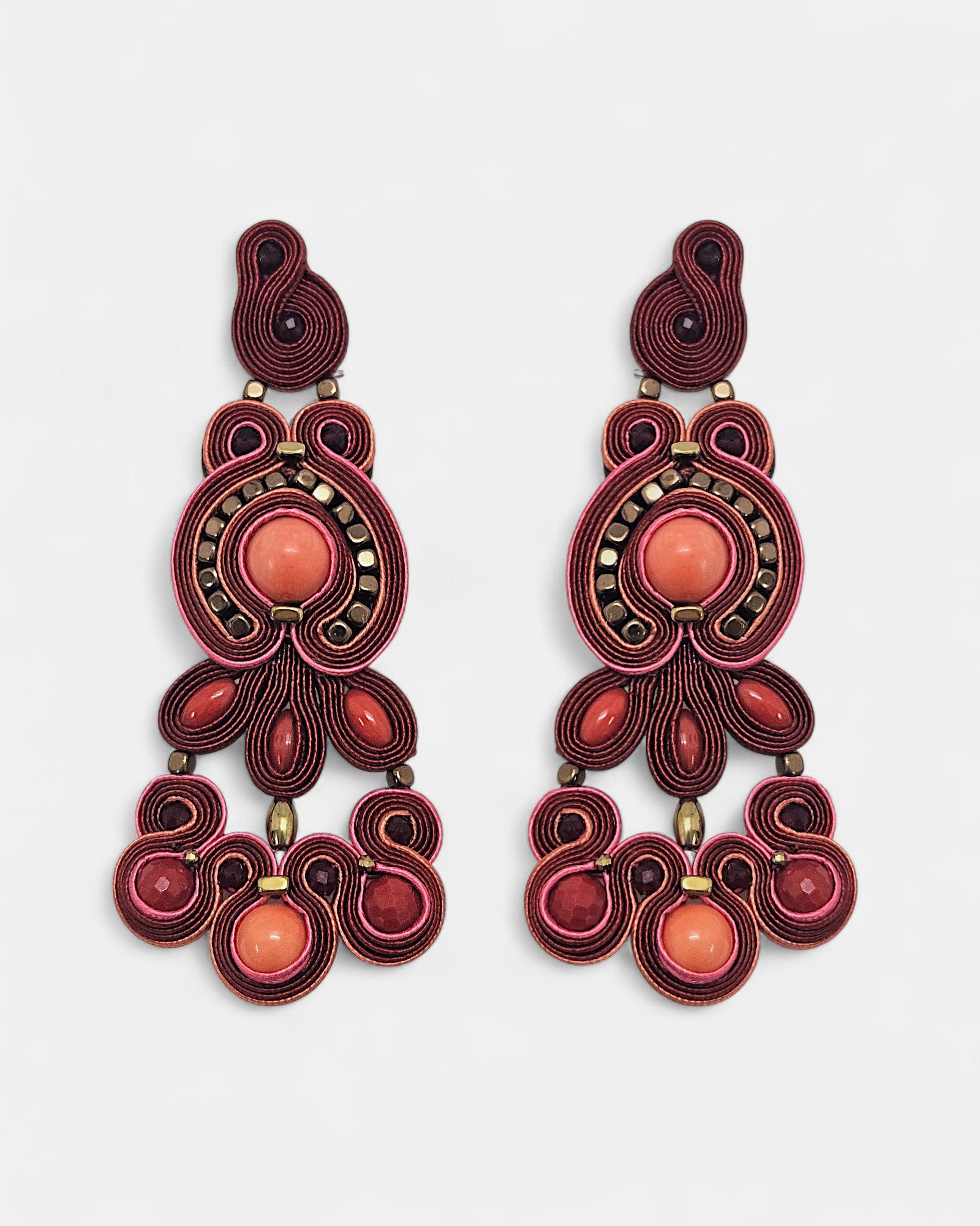 Royal Tartan Carmine Earrings