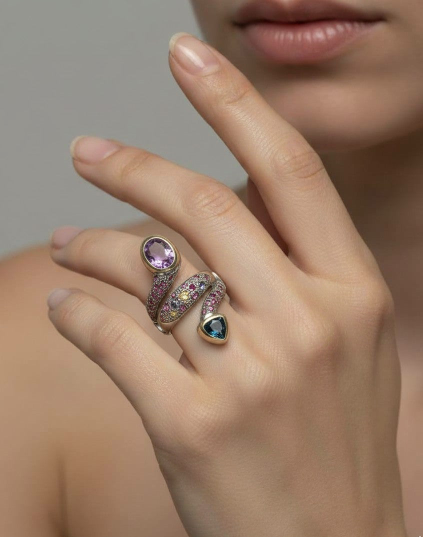 Sortija plata serpiente