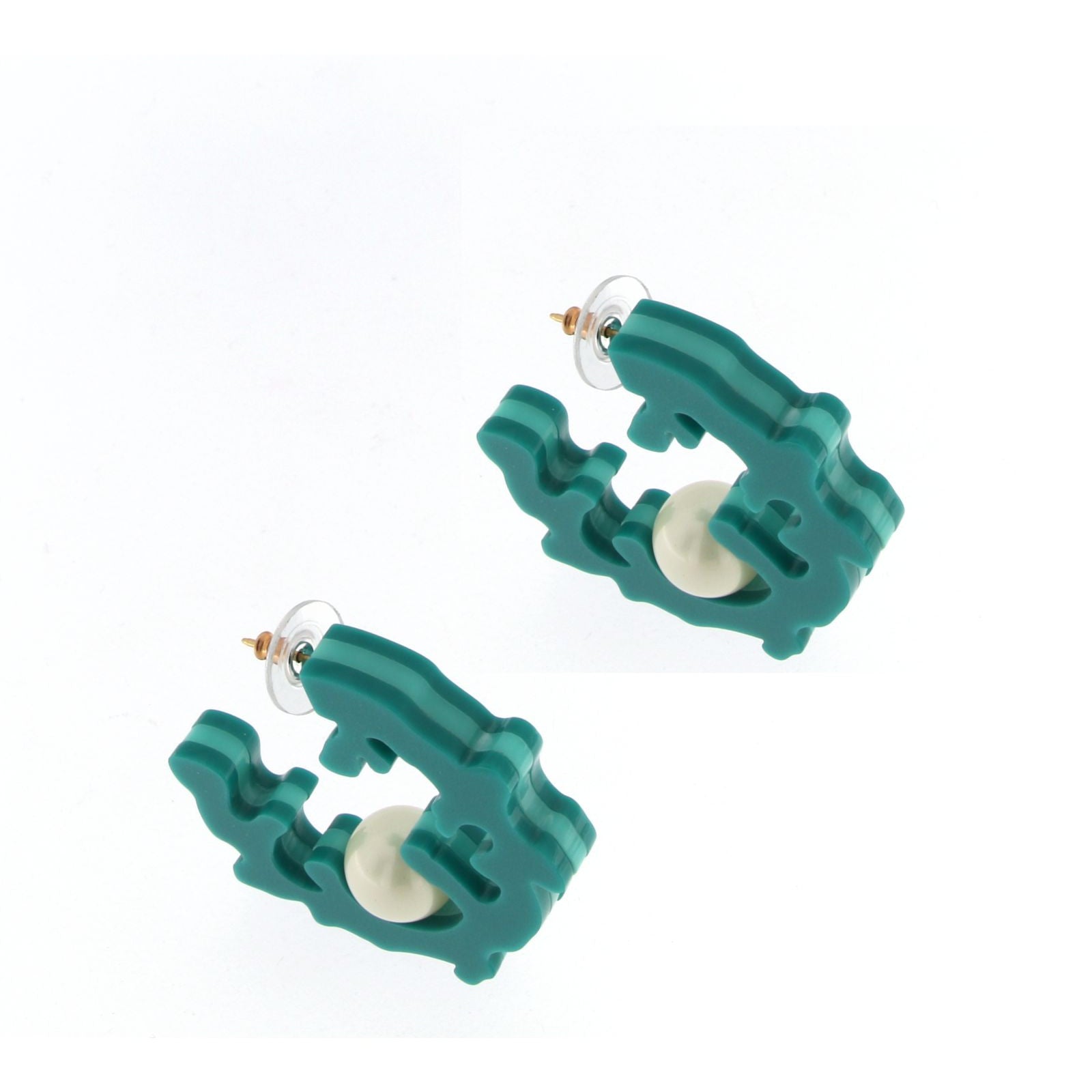 Pendiente Coral turquesa