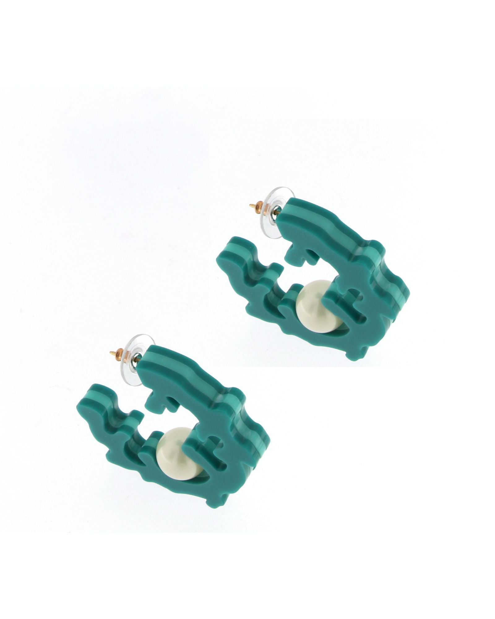 Pendiente Coral turquesa