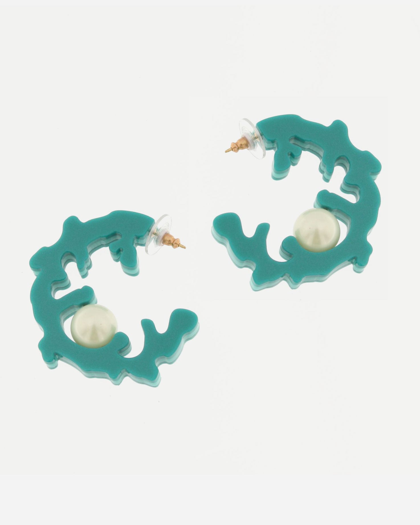 Pendiente Coral turquesa