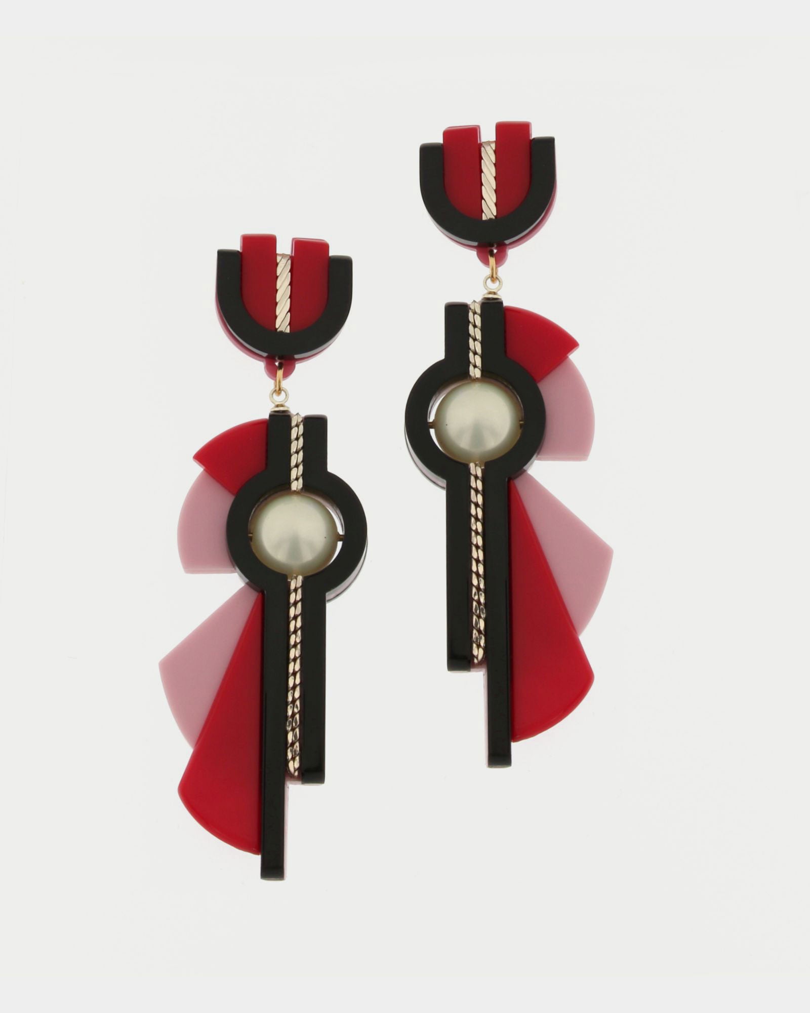 Pendiente Alamanda rojo