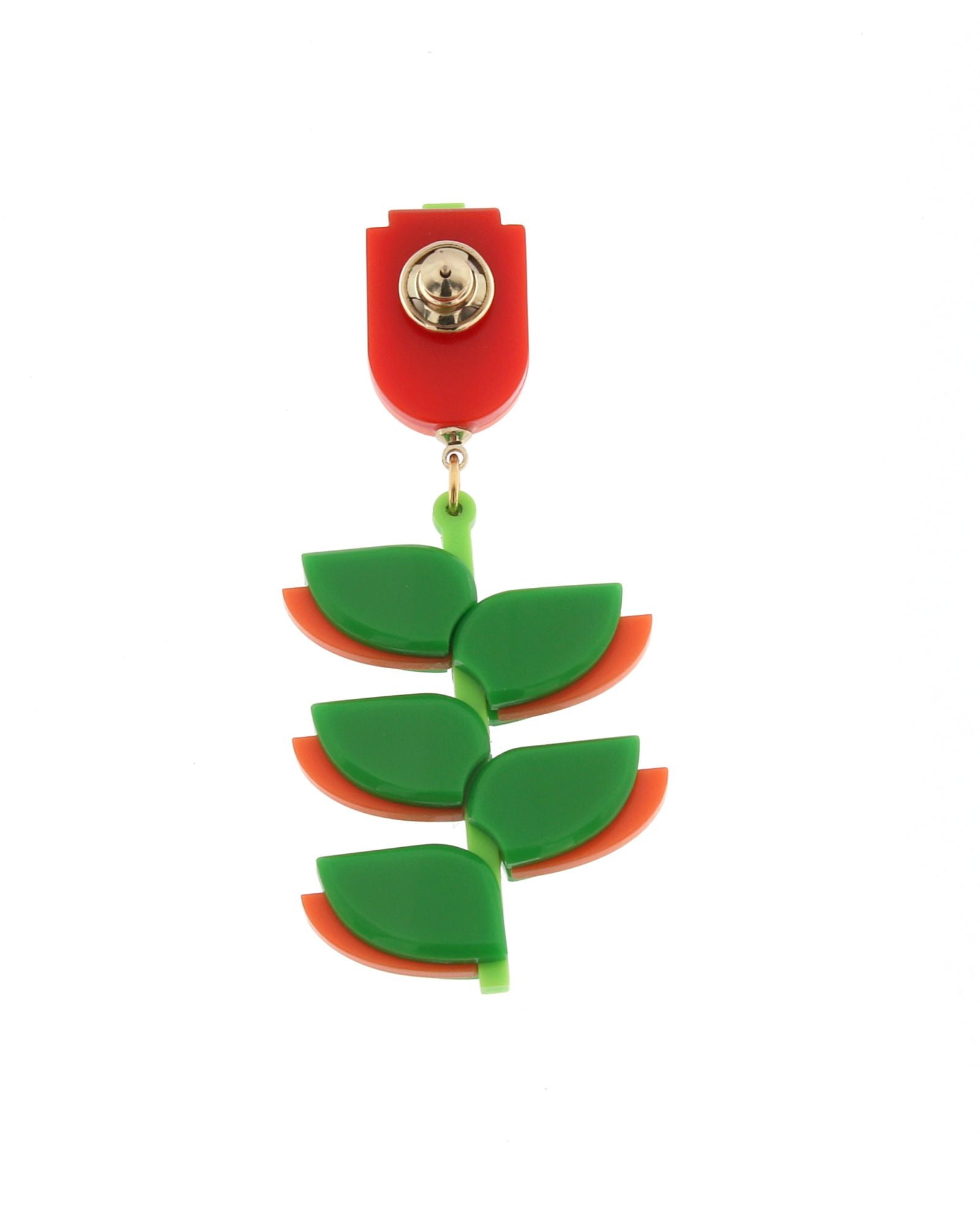 Pendiente Heliconia naranja