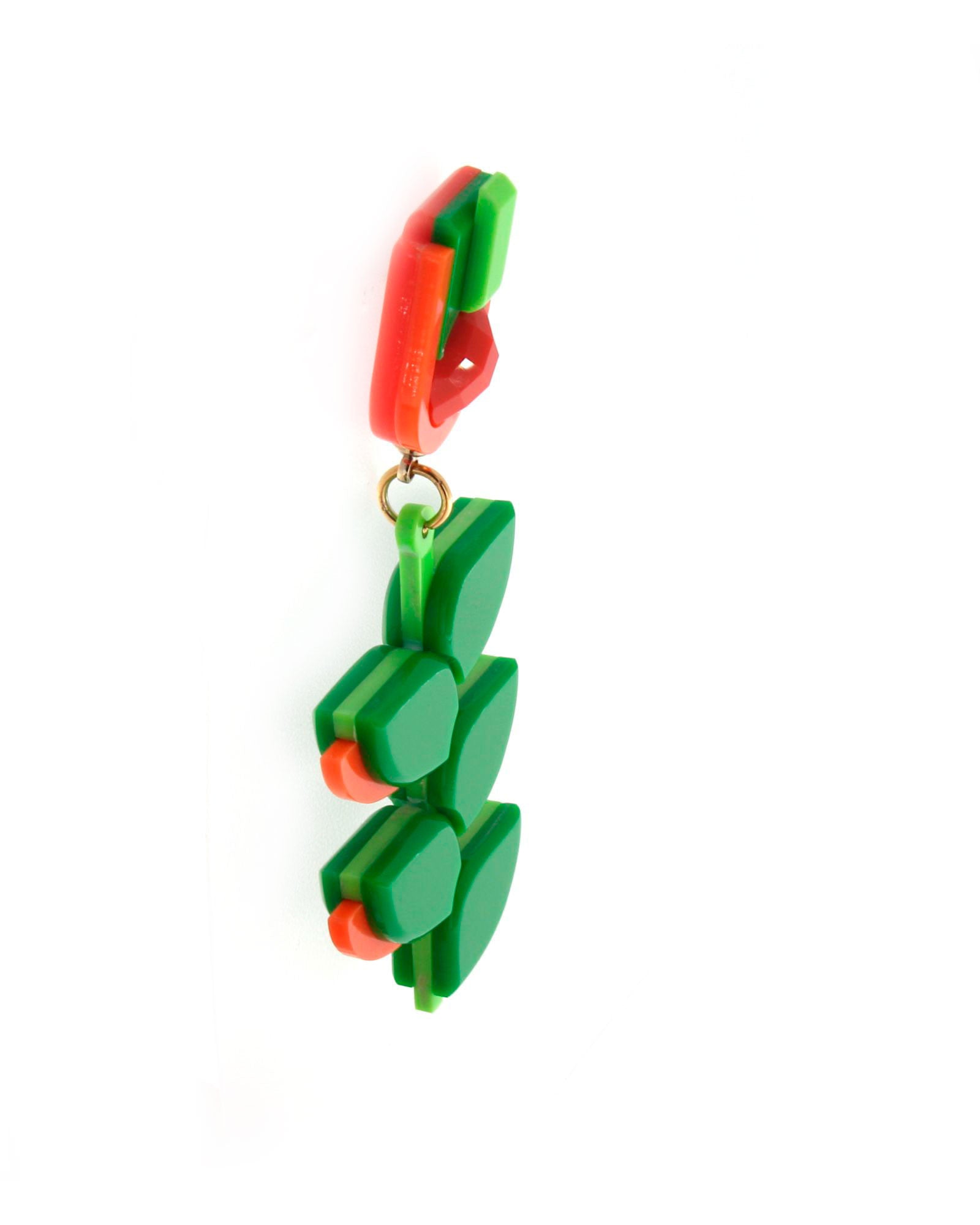 Pendiente Heliconia naranja