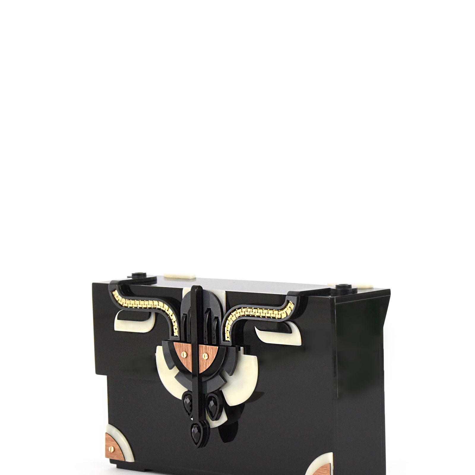 Clutch Demy blanco y negro