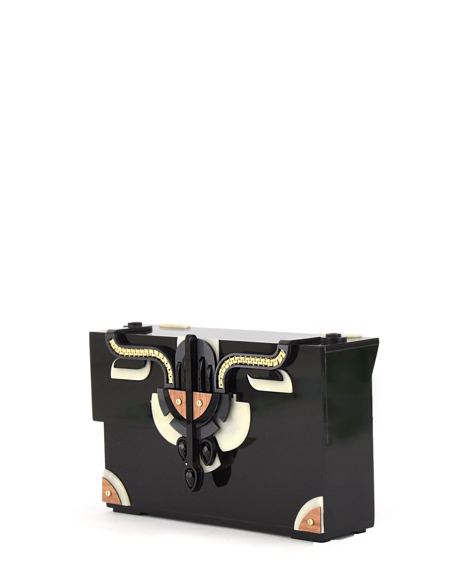 Clutch Demy blanco y negro