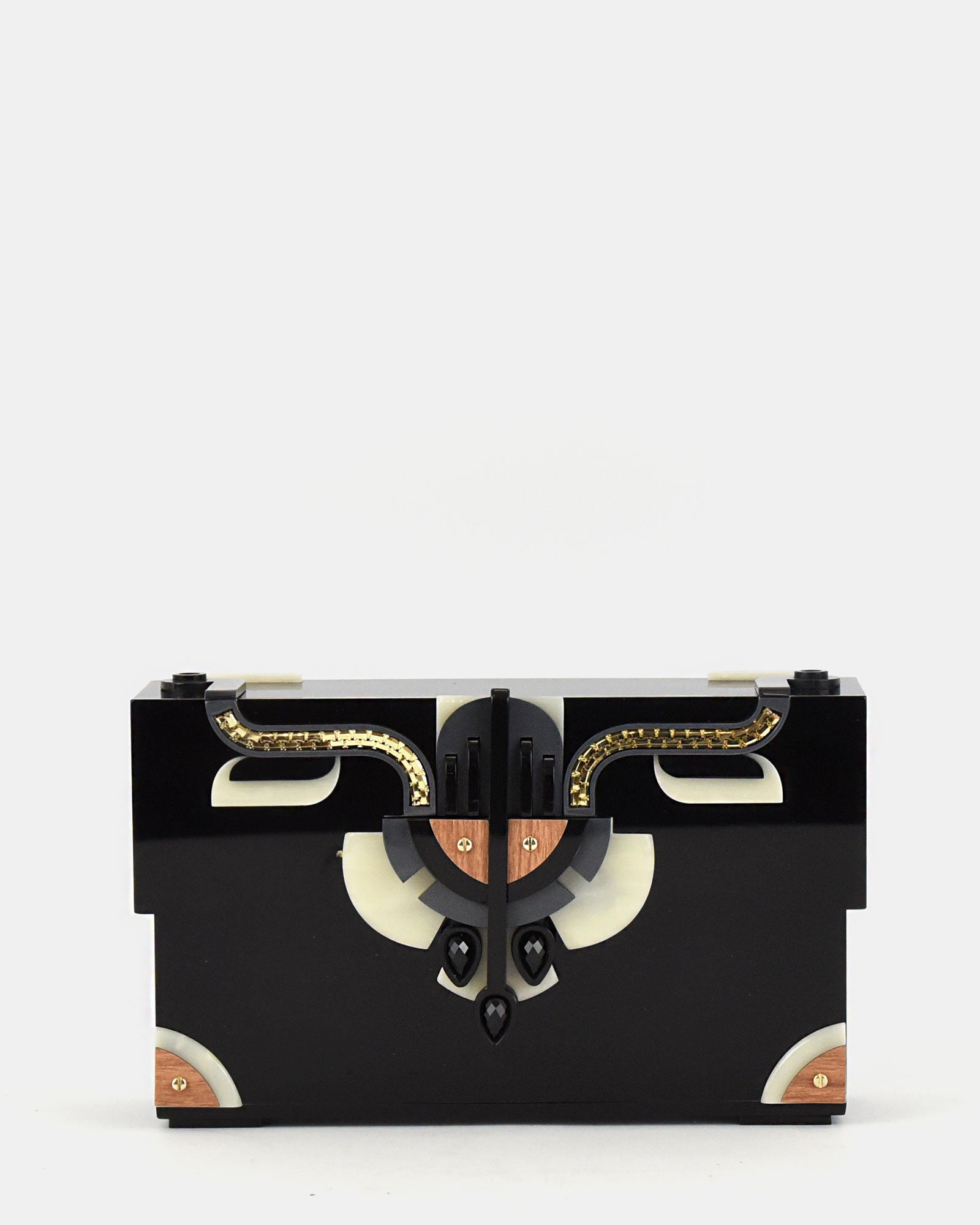 Clutch Demy blanco y negro